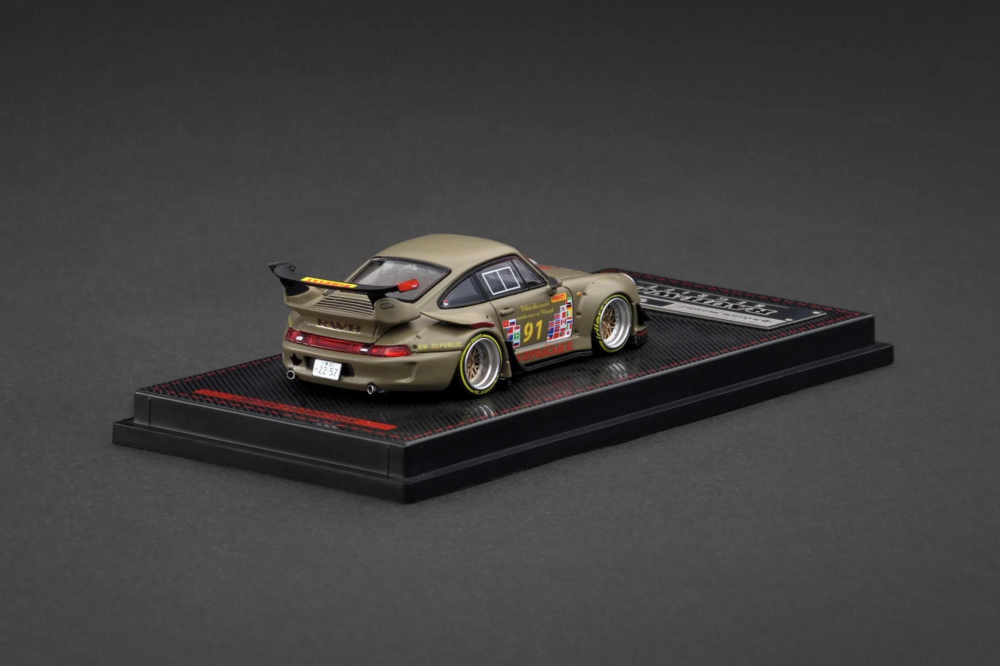 PREORDER Ignition Model 1/64 RWB 993 Matte Green IG3873 (Approx. Release Date : Q1 2026 subject to manufacturer's final decision) - Image 2