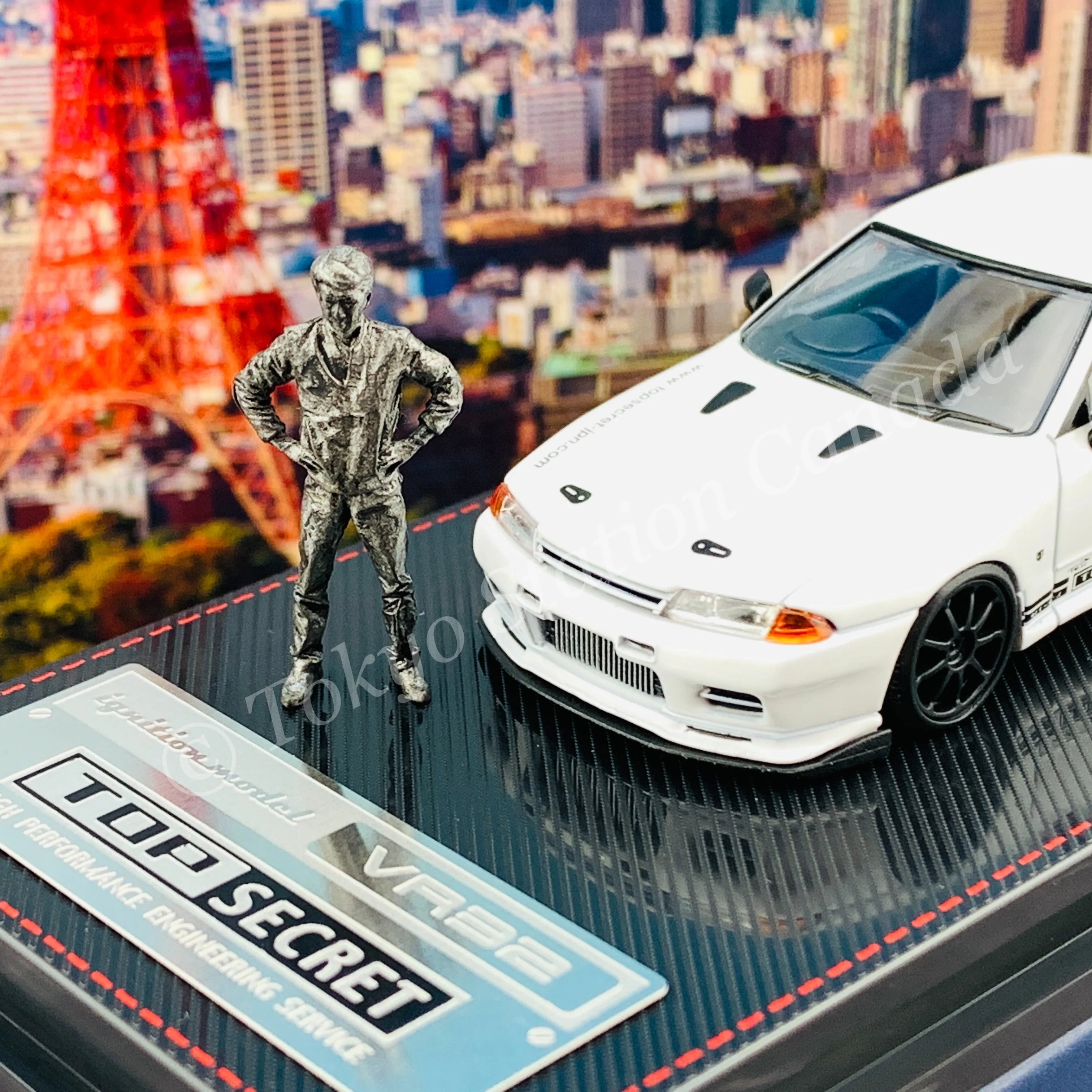 Ignition Model 1/64 TOP SECRET GT-R (VR32) White With Smokey Nagata metal figurine IG2389 - Image 2