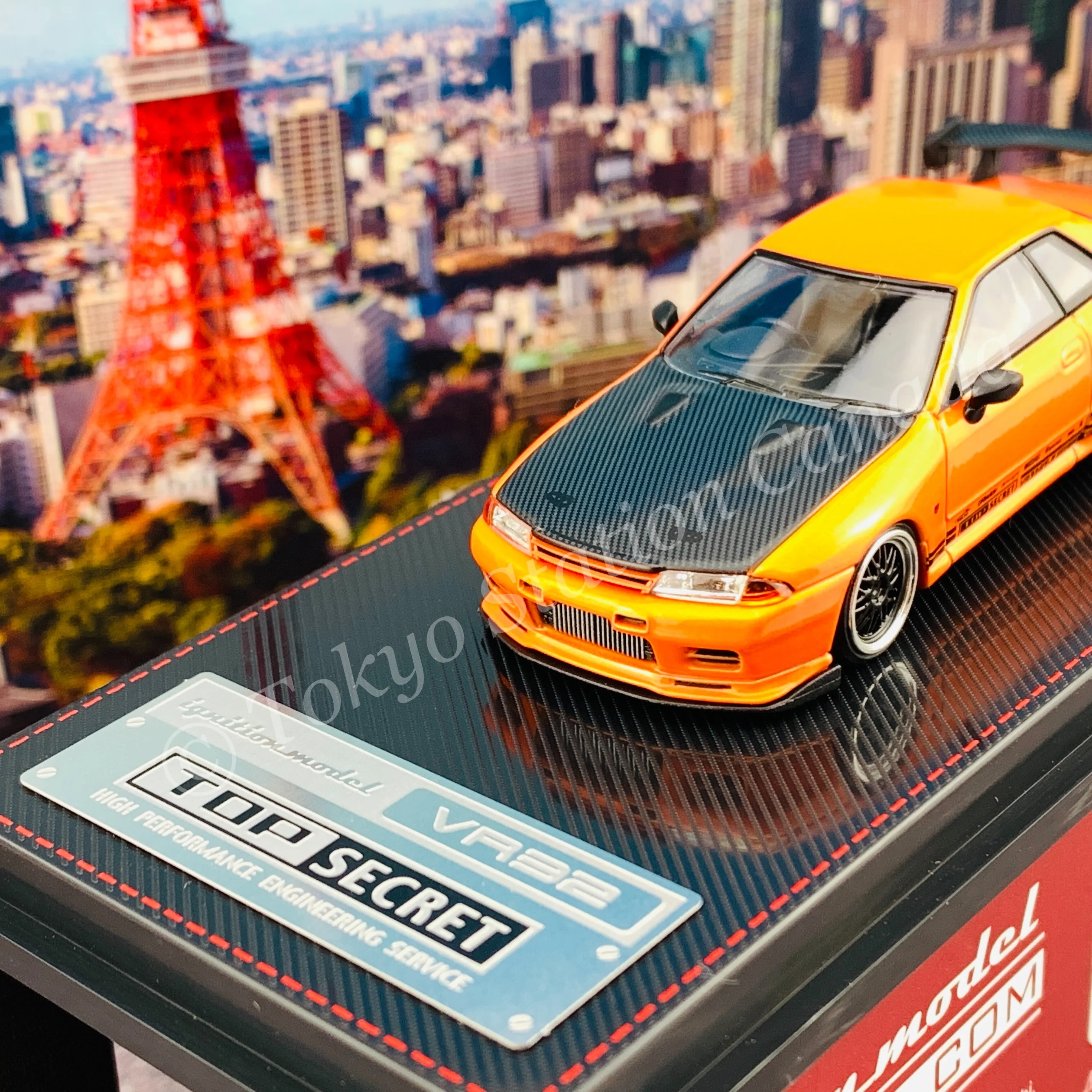 Ignition Model 1/64 TOP SECRET GT-R (VR32) Yellow Orange Metallic IG2397 - Image 2