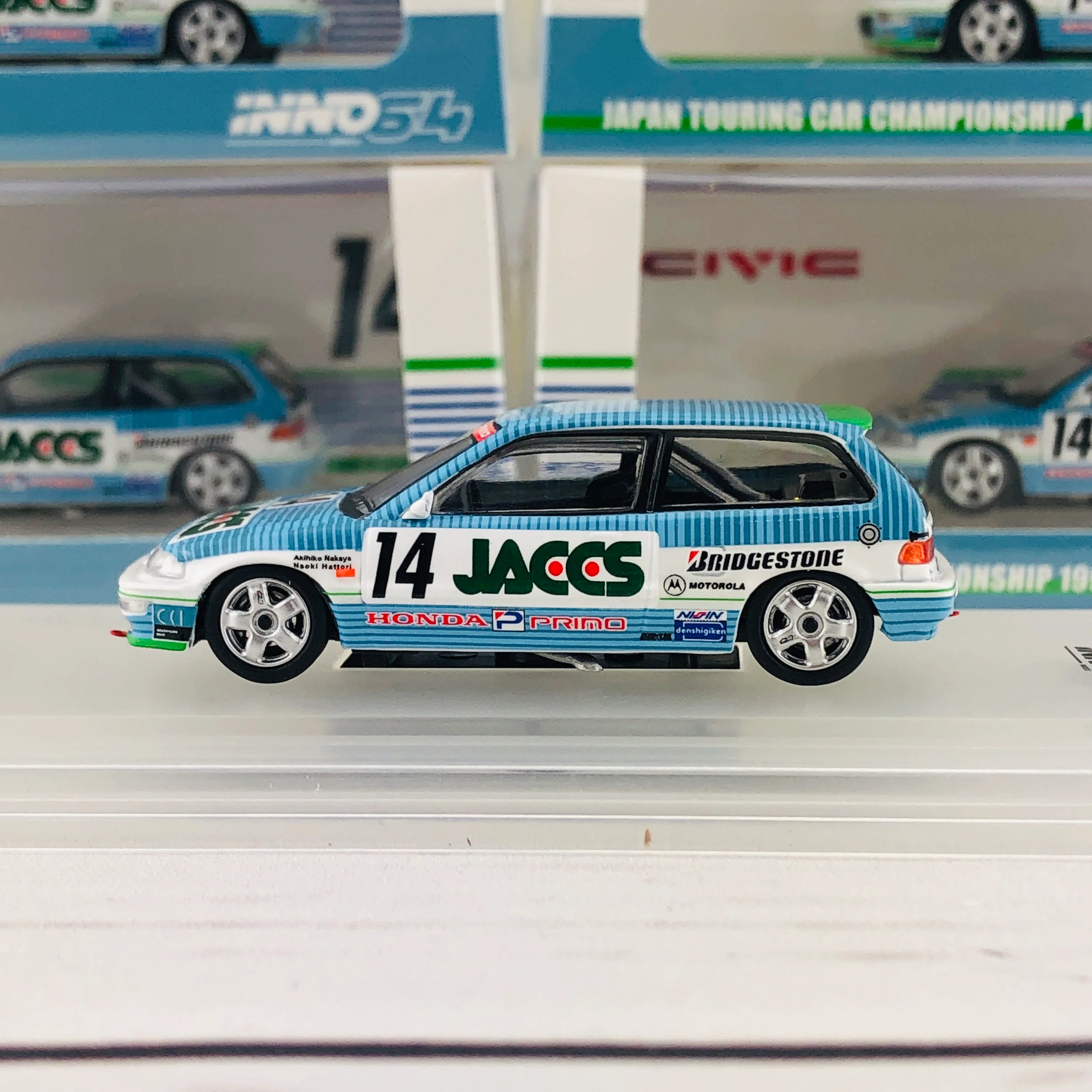 INNO64 HONDA CIVIC EF9 GR.A #14 "JACCS" JTC 1991 IN64-EF9-JAC91 - Image 2