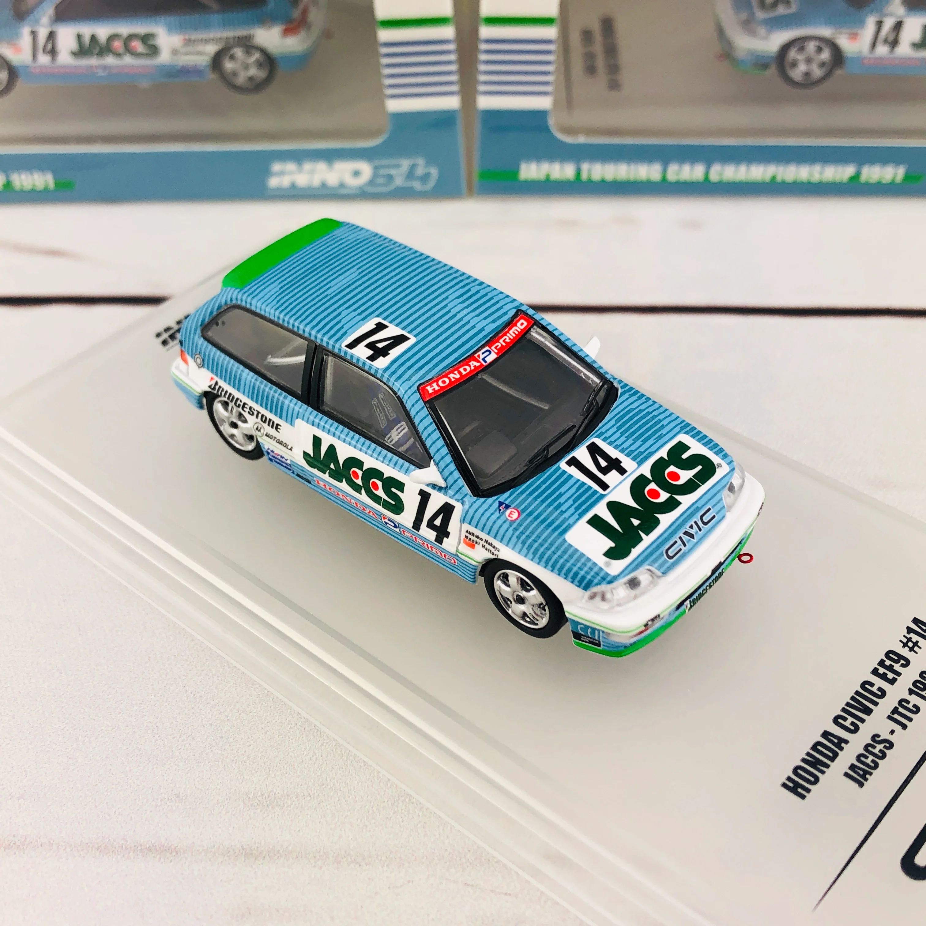 INNO64 HONDA CIVIC EF9 GR.A #14 "JACCS" JTC 1991 IN64-EF9-JAC91 - Image 6