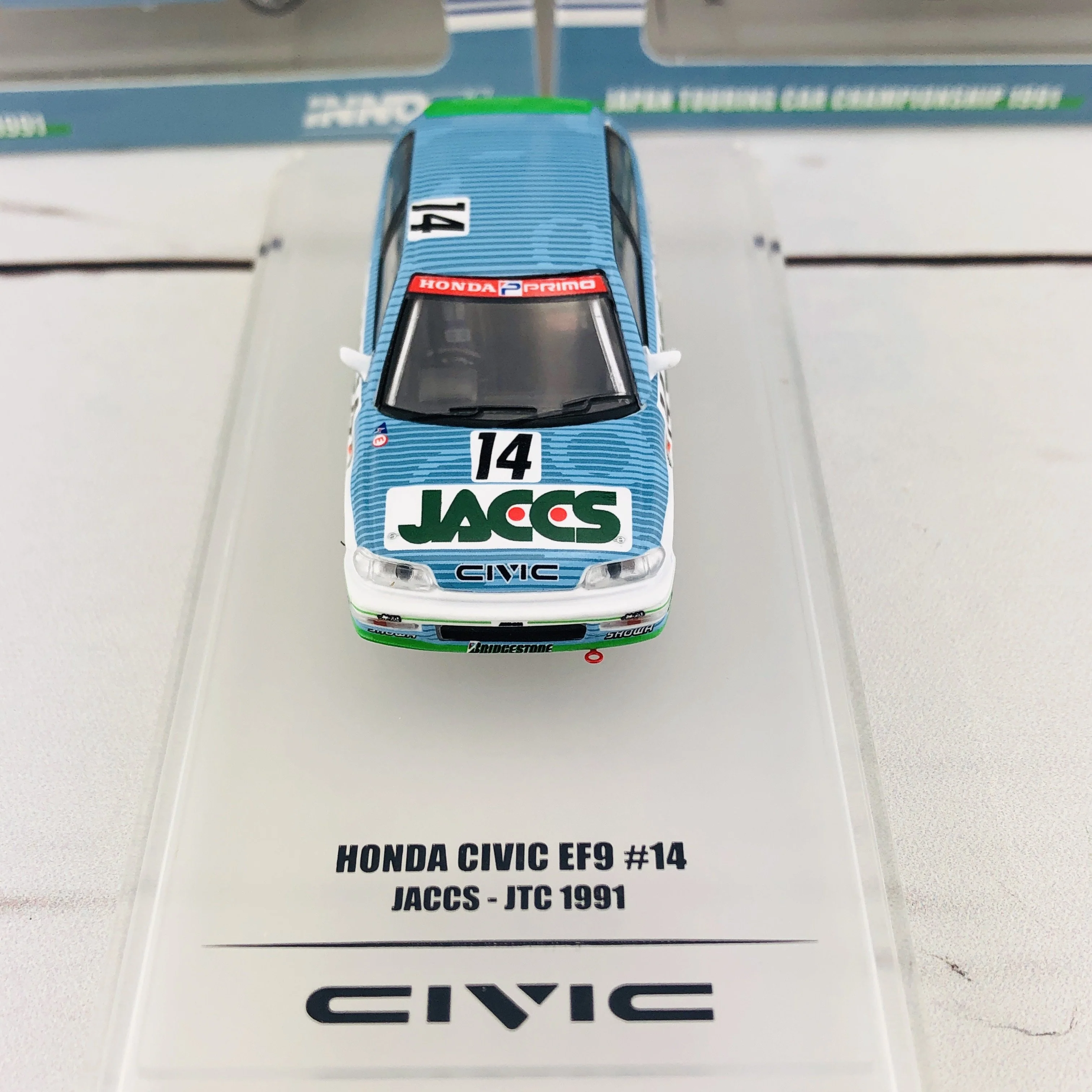 INNO64 HONDA CIVIC EF9 GR.A #14 "JACCS" JTC 1991 IN64-EF9-JAC91 - Image 7