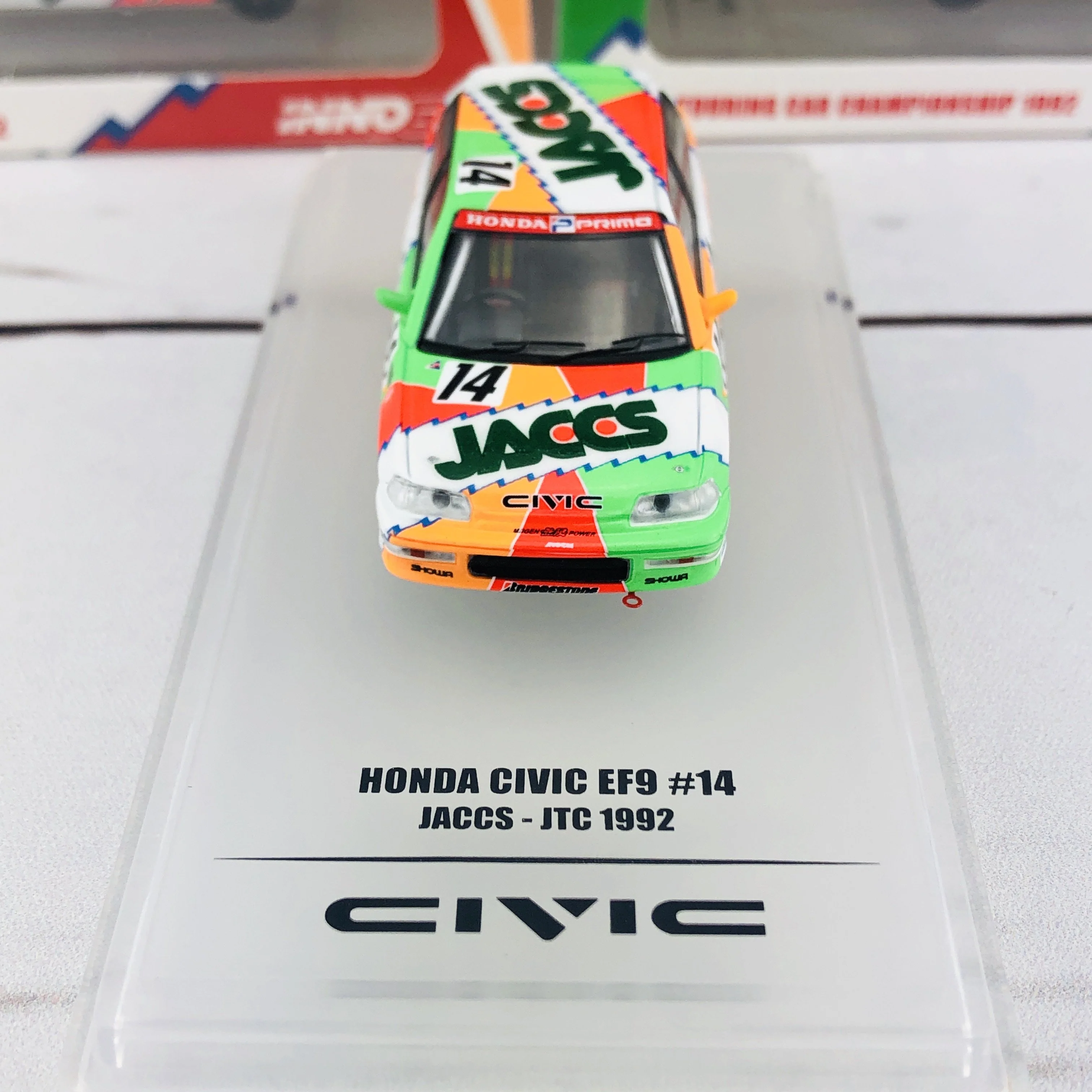 INNO64 HONDA CIVIC EF9 GR.A #14 "JACCS" JTC 1992 IN64-EF9-JAC92 - Image 6