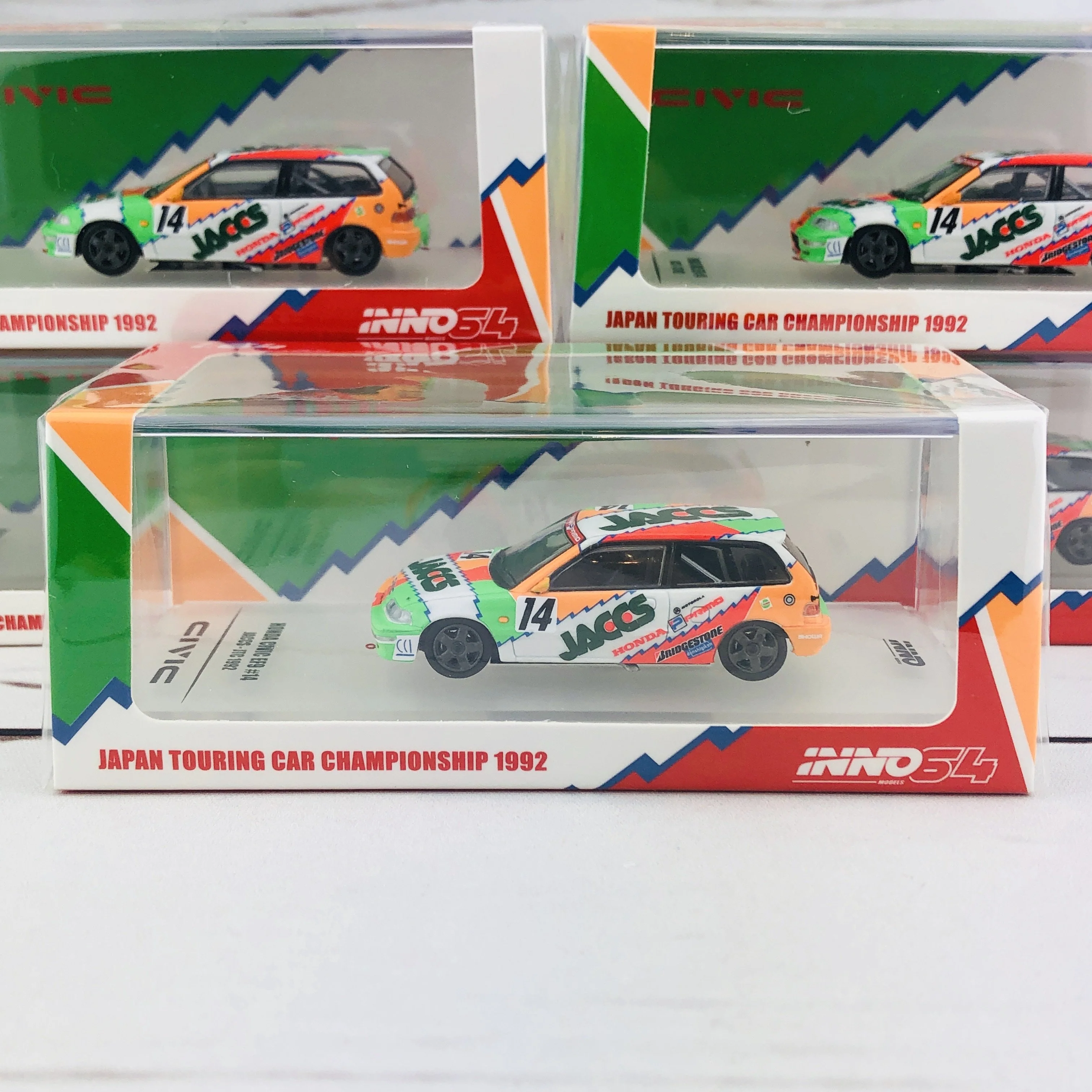 INNO64 HONDA CIVIC EF9 GR.A #14 "JACCS" JTC 1992 IN64-EF9-JAC92 - Image 7