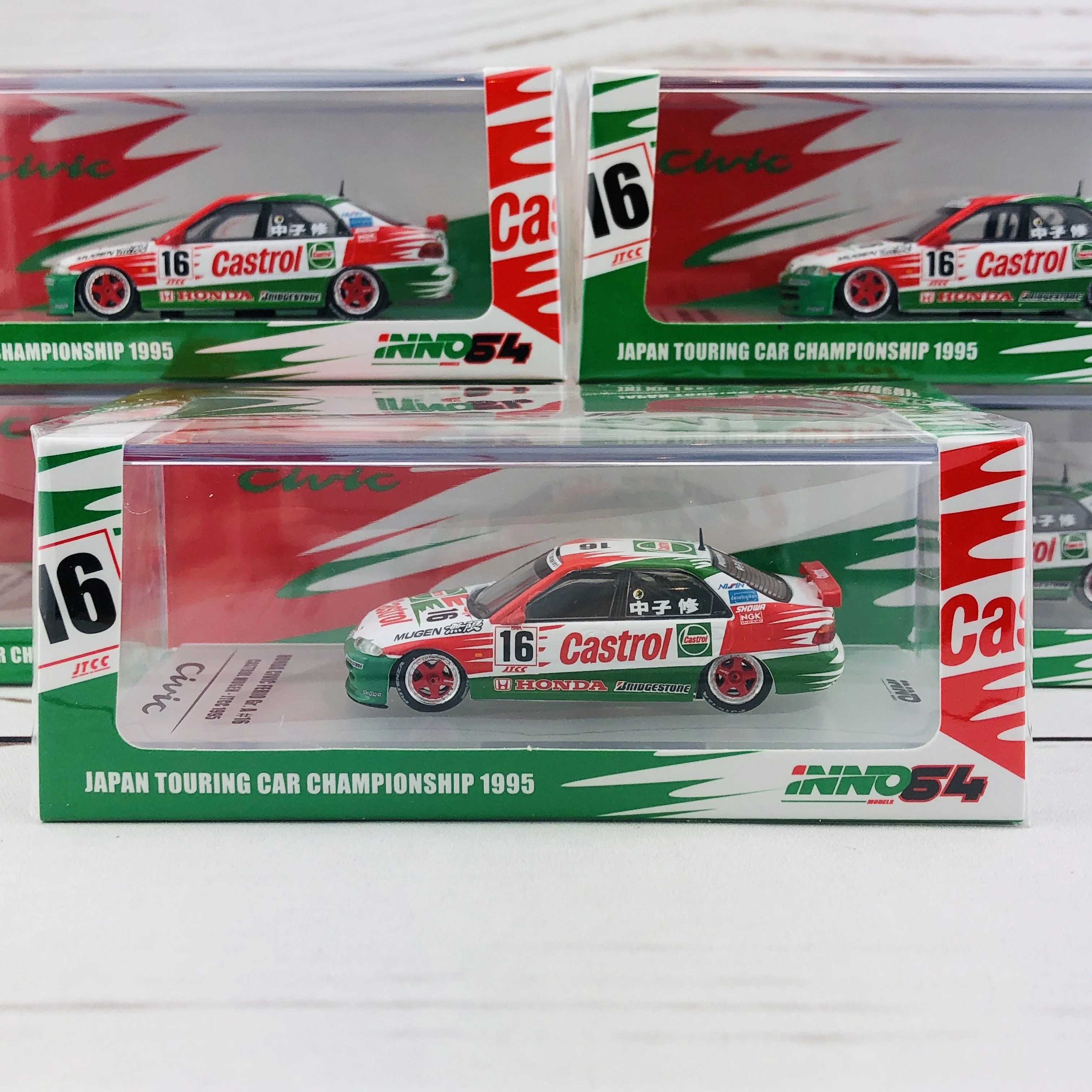 INNO64 HONDA CIVIC Ferio Gr.A #16 "CASTROL MUGEN" JTCC 1995 IN64-EG9-CA95 - Image 8