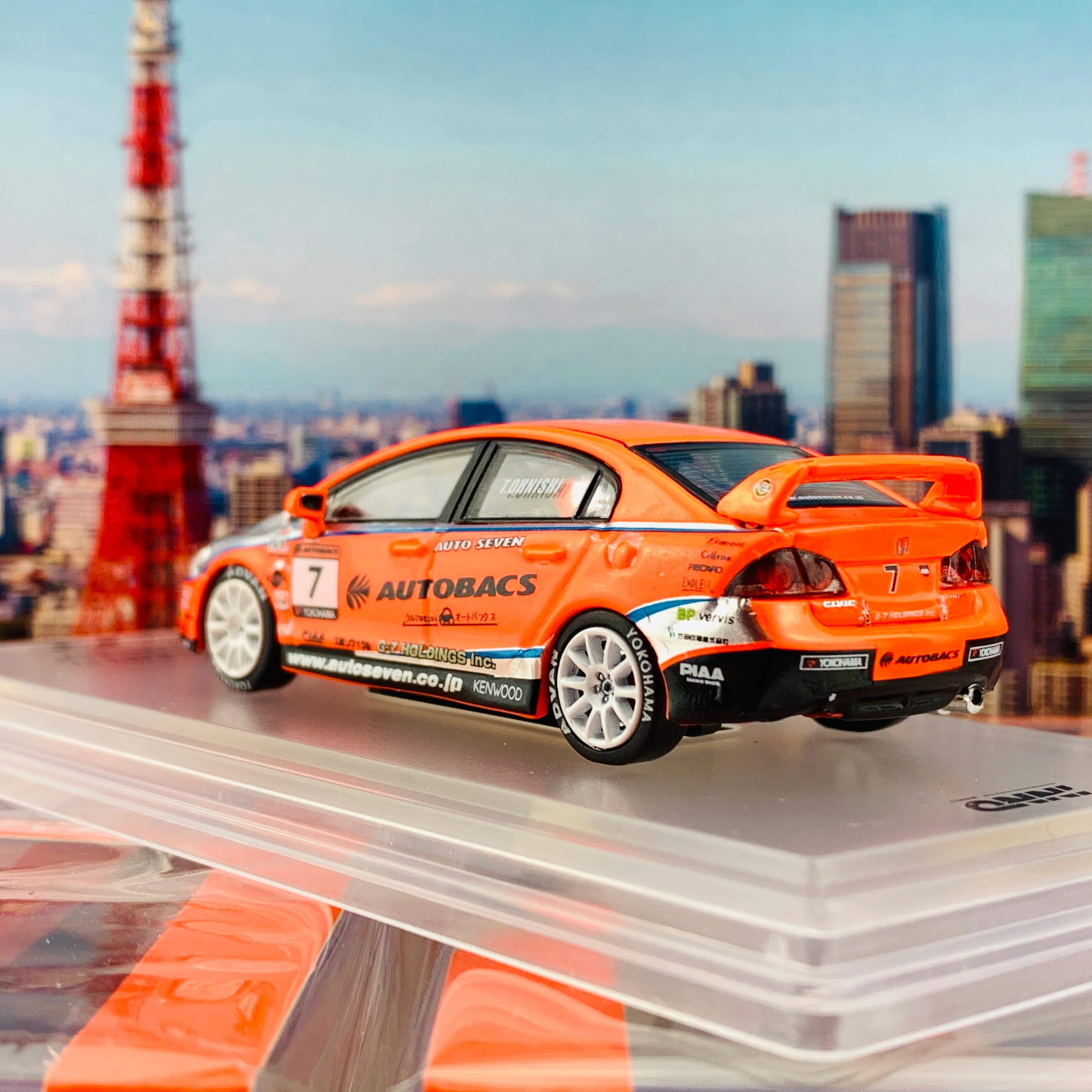 INNO64 HONDA CIVIC Type-R FD2 #7 "AUTOBACKS" MUGEN POWER CUP CIVIC ONE MAKE RACE 2012 IN64-FD2-AB - Image 3