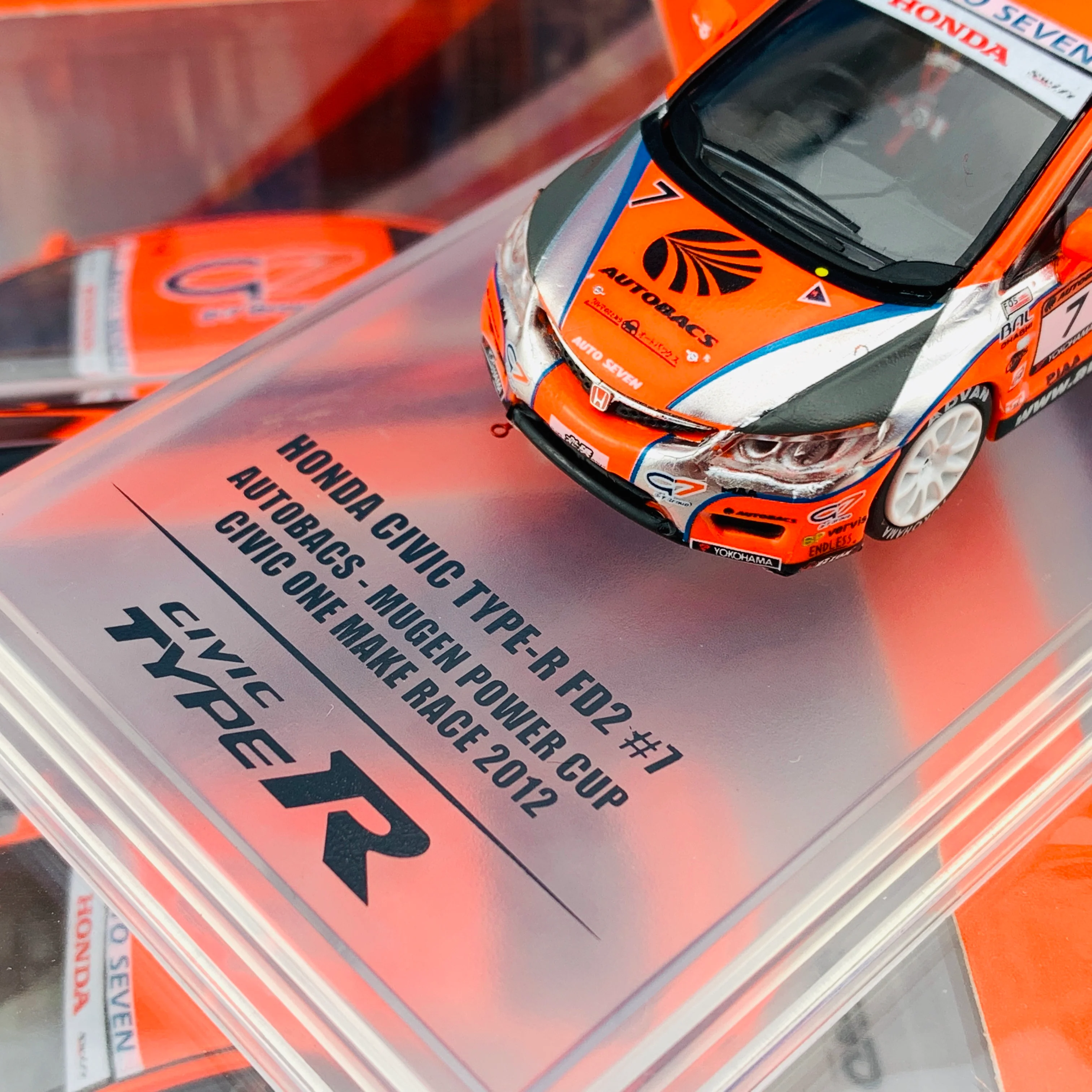 INNO64 HONDA CIVIC Type-R FD2 #7 "AUTOBACKS" MUGEN POWER CUP CIVIC ONE MAKE RACE 2012 IN64-FD2-AB - Image 5