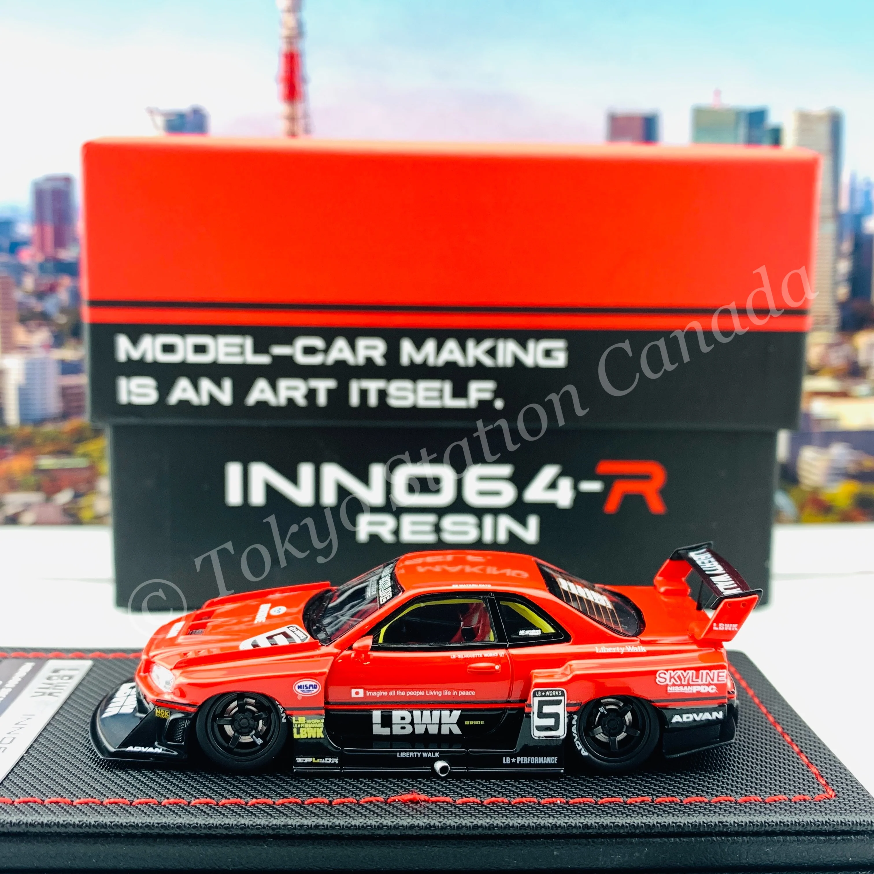 INNO64-R RESIN 1/64 NISSAN SKYLINE "LBWK" (ER34) SUPER SILHOUETTE IN64R-ER34-LBWK - Image 2