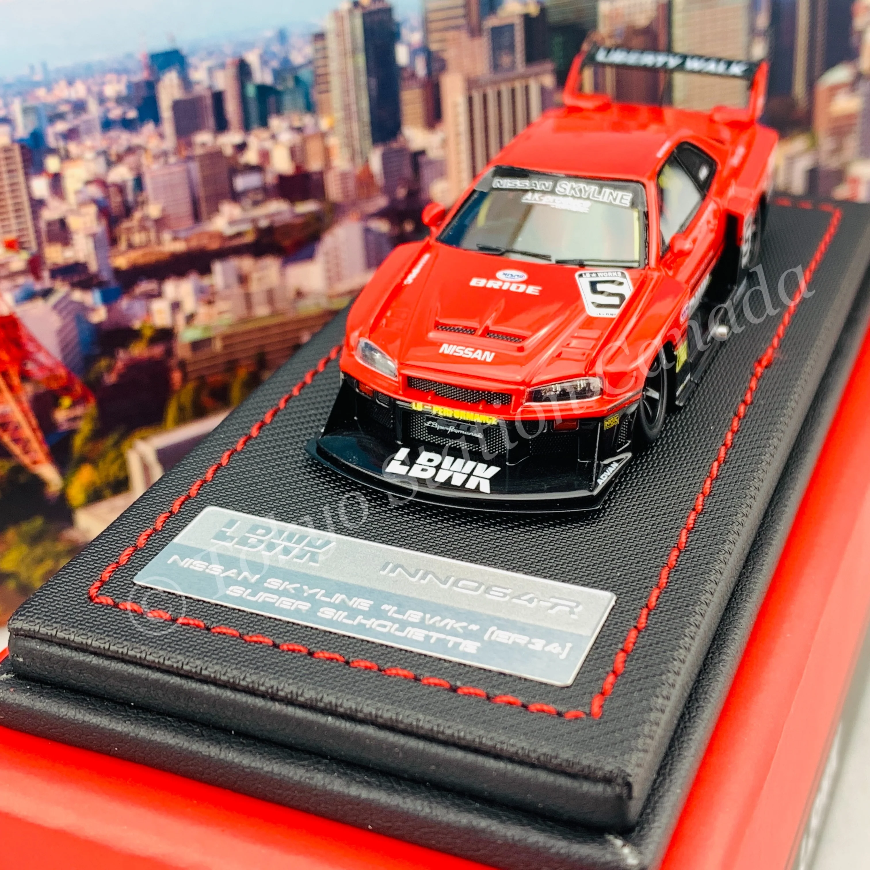 INNO64-R RESIN 1/64 NISSAN SKYLINE "LBWK" (ER34) SUPER SILHOUETTE IN64R-ER34-LBWK - Image 5