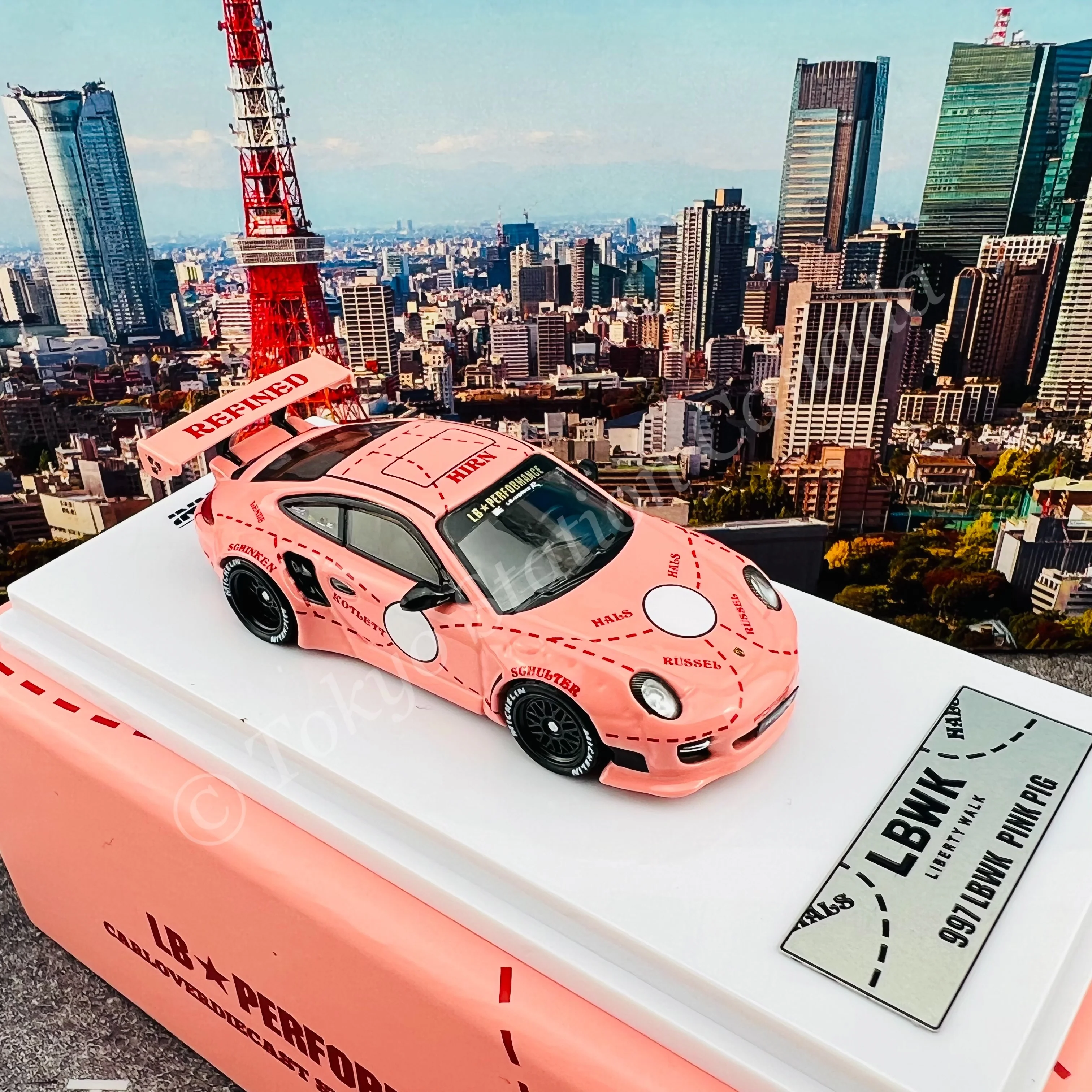 INNO64 1/64 997 LBWK Pink Pig  Carloverdiecast Special Edition Model IN64-997LB-PIG - Image 5