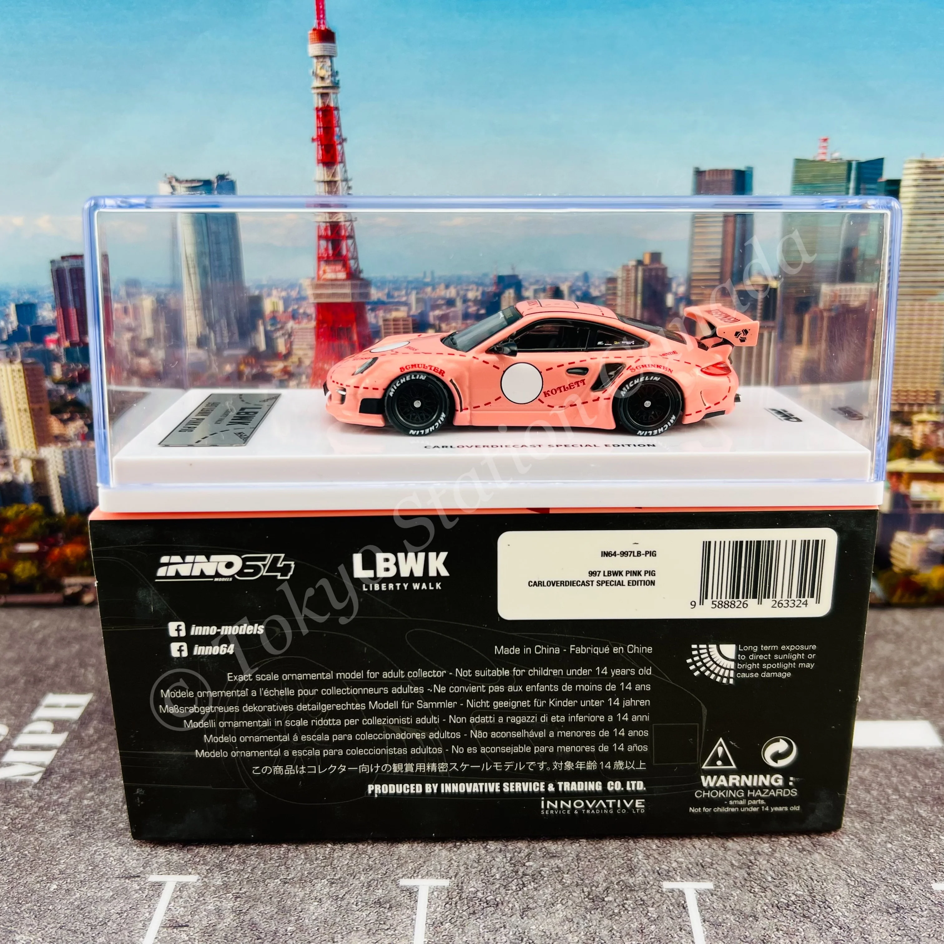 INNO64 1/64 997 LBWK Pink Pig  Carloverdiecast Special Edition Model IN64-997LB-PIG - Image 6