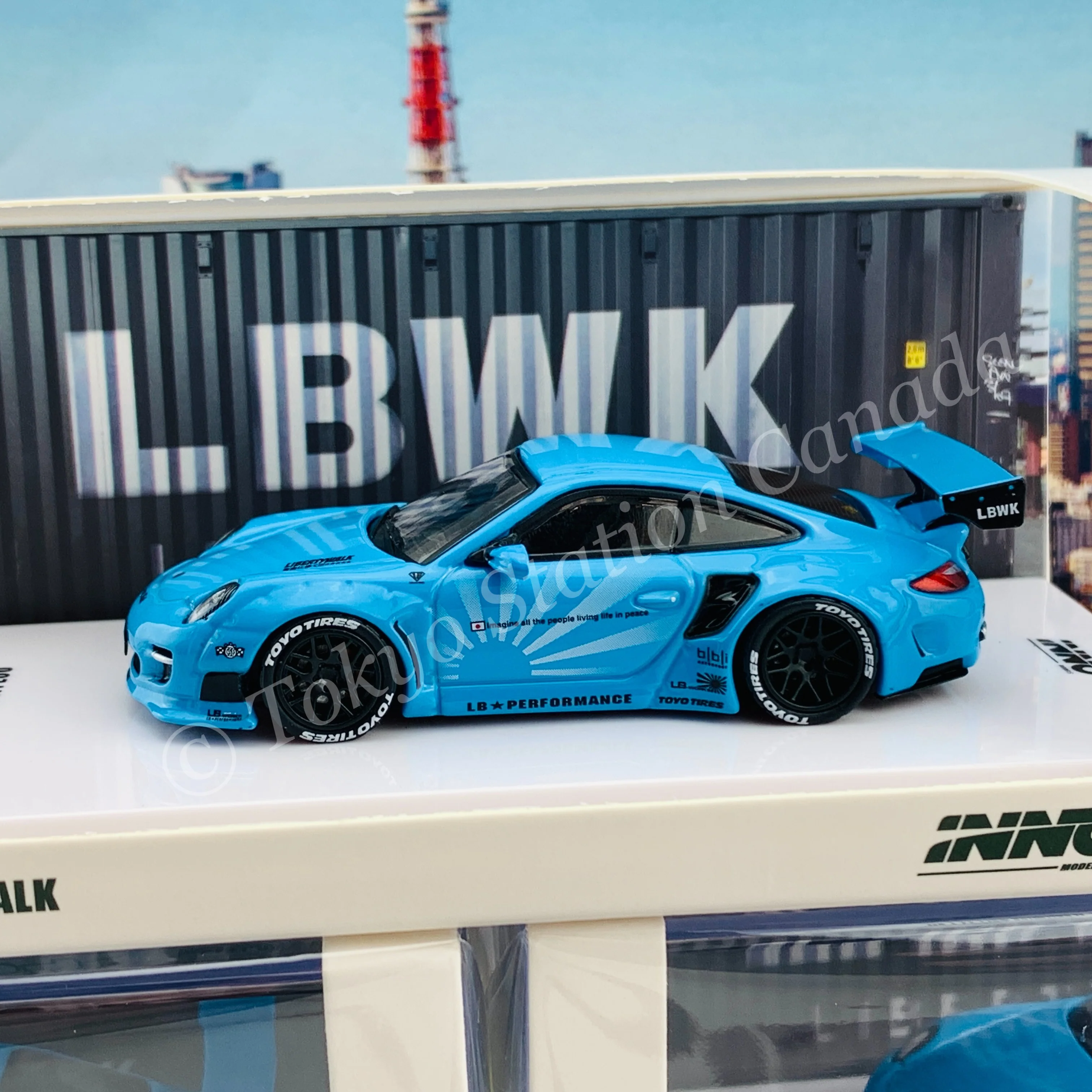 INNO64 1/64 997 LIBERTY WALK Baby Blue IN64-997LB-BBL - Image 3