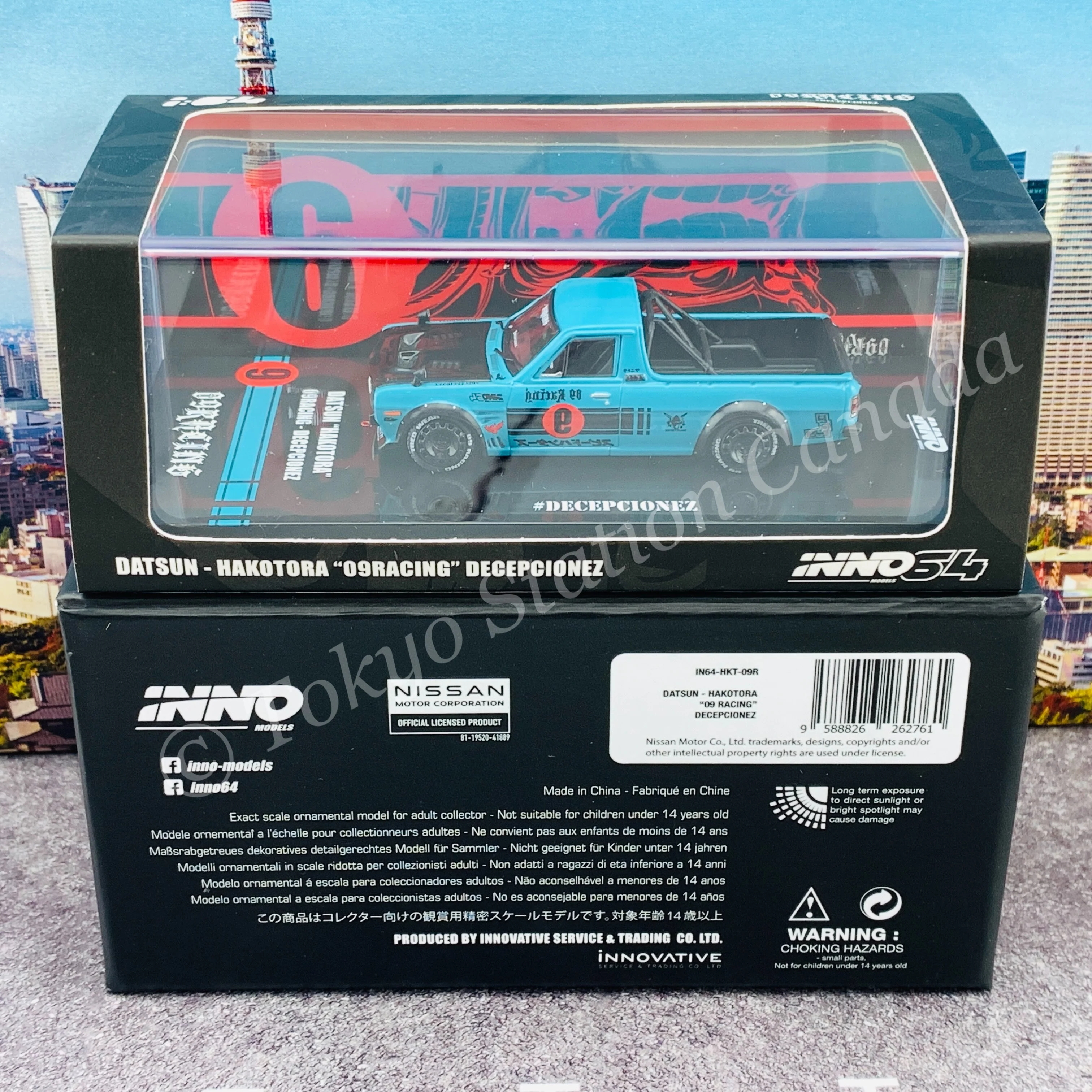 INNO64 1/64 DATSUN HAKOTORA "09 RACING" DECEPCIONEZ IN64-HKT-09R - Image 6