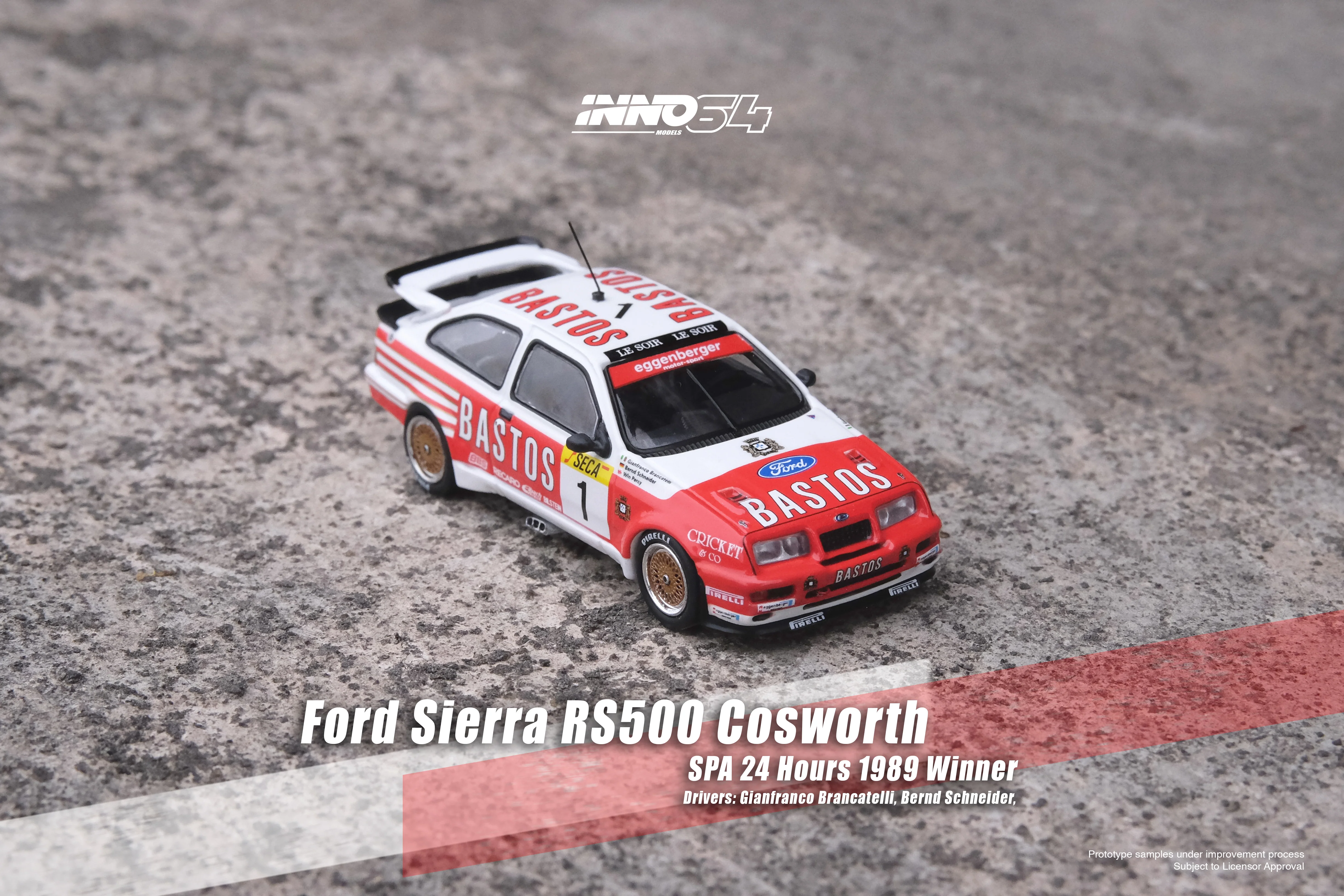 INNO64 1/64 FORD SIERRA RS500 COSWORTH #1 "BASTOS"  SPA 24 HOURS 1989 Winner IN64-RS500-BASTOS - Image 3