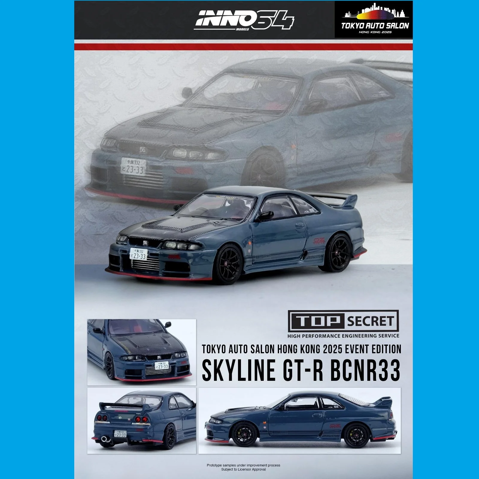 INNO64 1/64 GT-R R33 and R35 set of 2 TASHK 2025 - Image 2