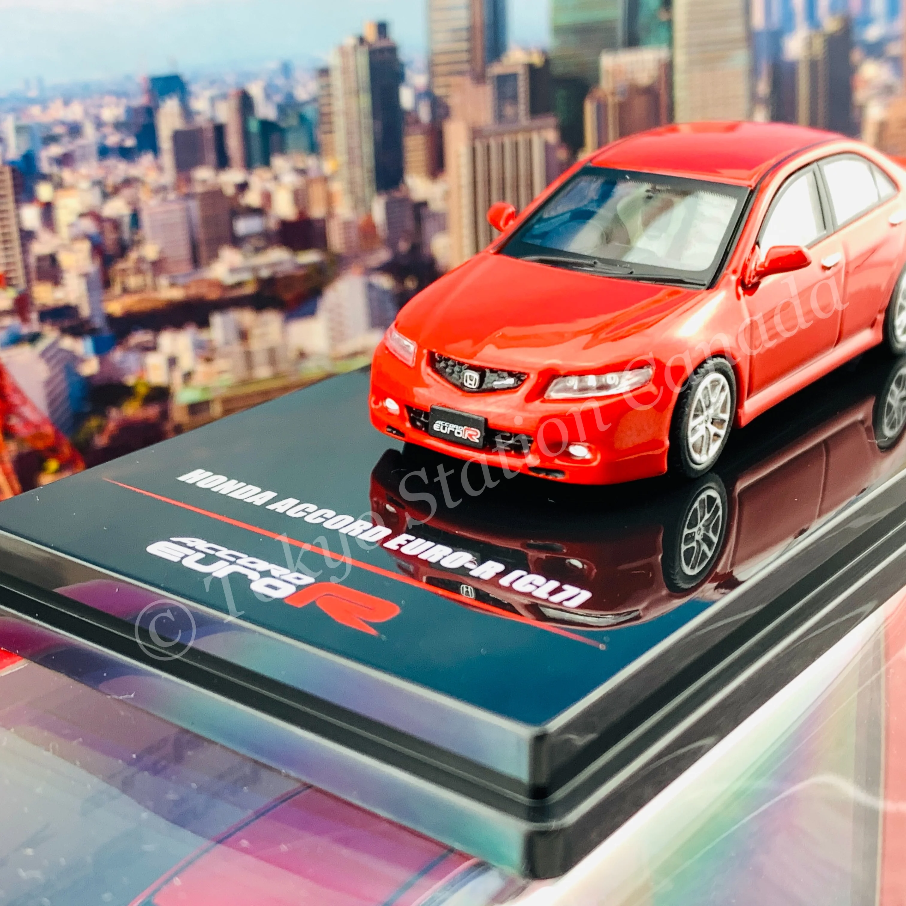 INNO64 1/64 HONDA ACCORD Euro-R CL7 Milano Red With extra wheels and Decals IN64-CL7-RED - Image 4