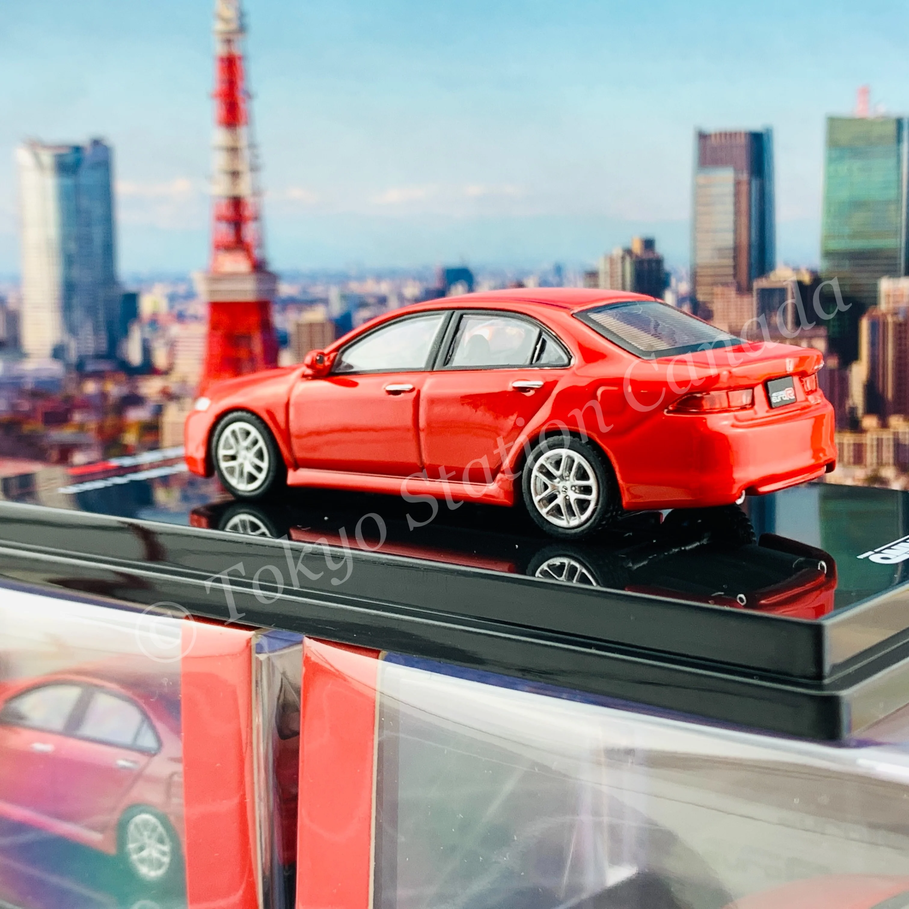 INNO64 1/64 HONDA ACCORD Euro-R CL7 Milano Red With extra wheels and Decals IN64-CL7-RED - Image 7