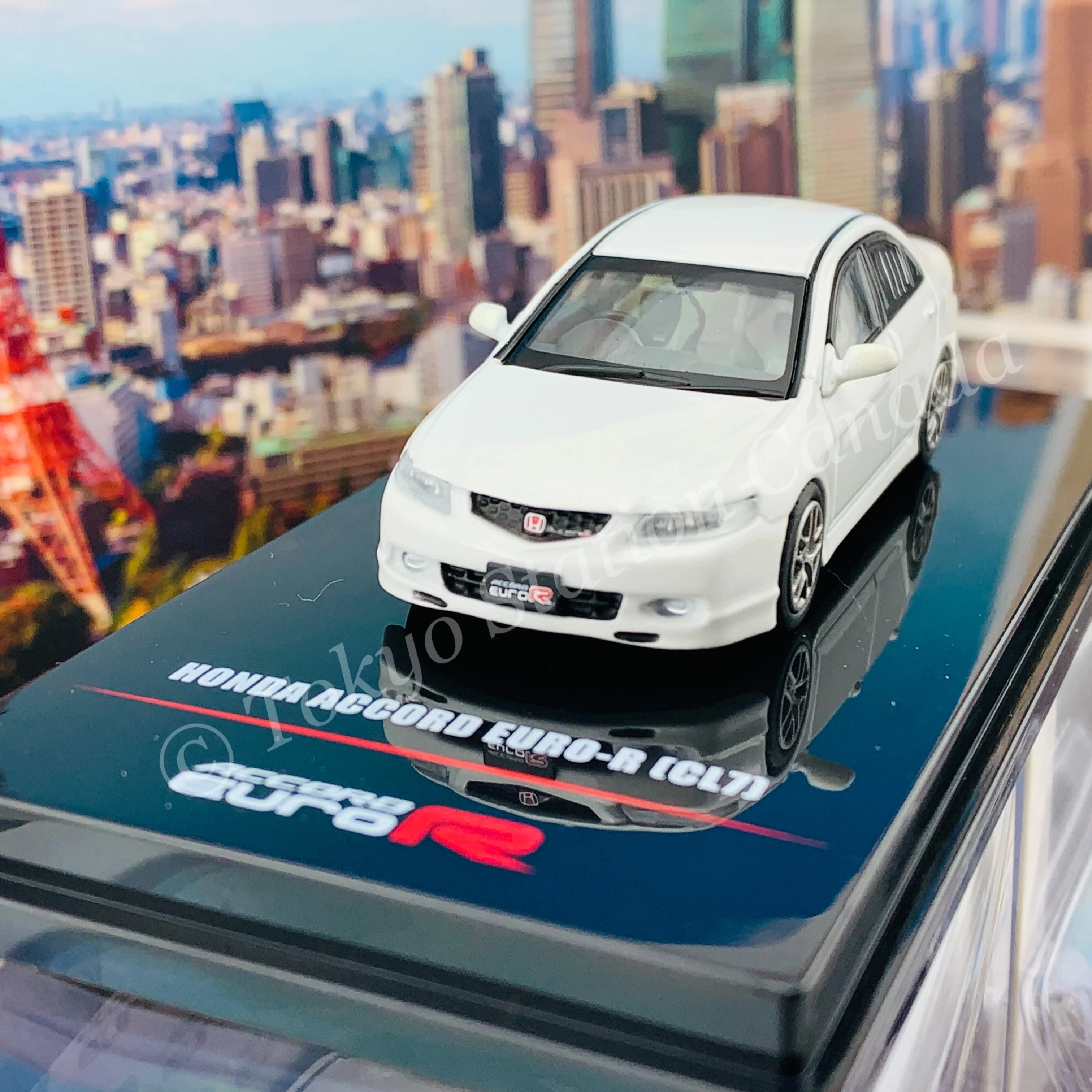 INNO64 1/64 HONDA ACCORD Euro-R CL7 Premium White Pearl W/Extra Wheels and Extra Decals IN64-CL7-PWP - Image 3