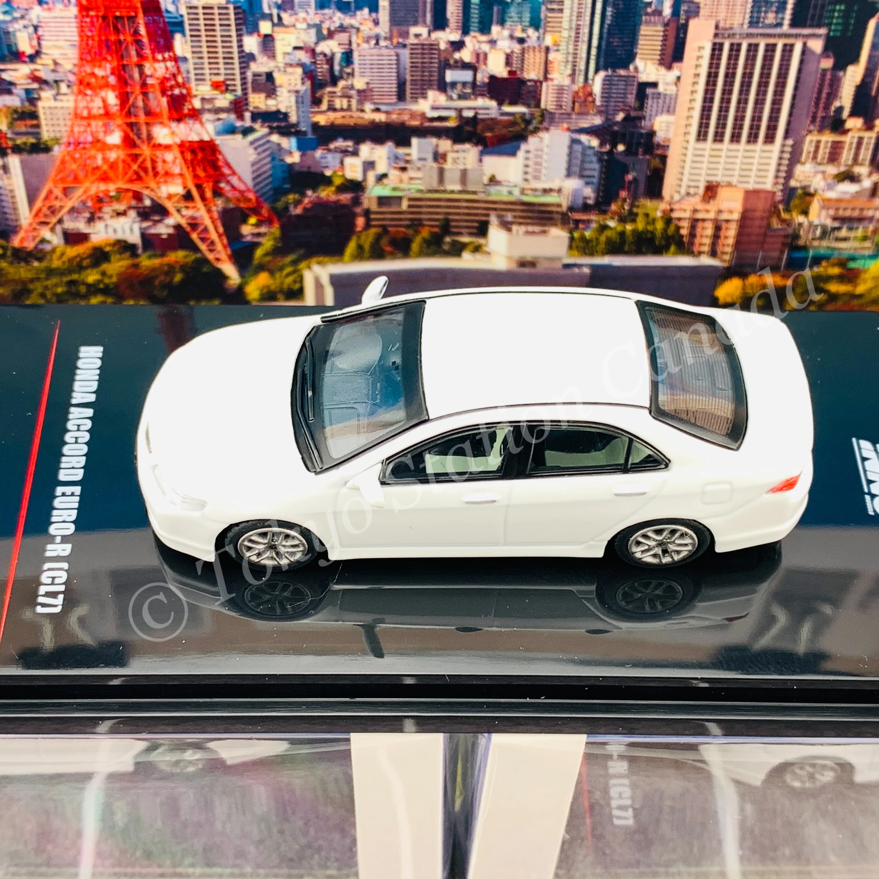 INNO64 1/64 HONDA ACCORD Euro-R CL7 Premium White Pearl W/Extra Wheels and Extra Decals IN64-CL7-PWP - Image 5