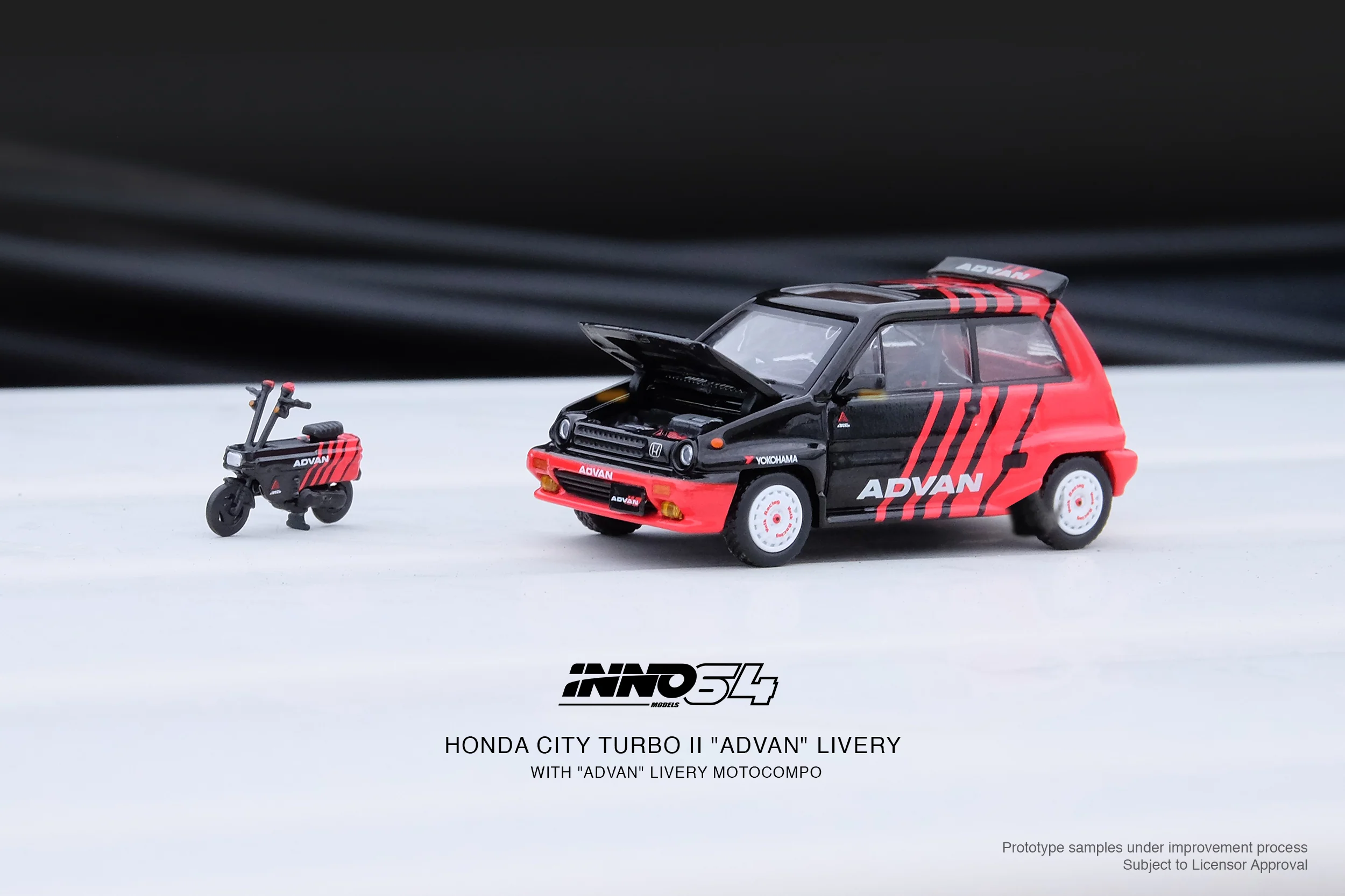 INNO64 1/64 HONDA CITY TURBO II "ADVAN" Livery  With "ADVAN" Livery MOTOCOMPO IN64-CITYII-AD - Image 2