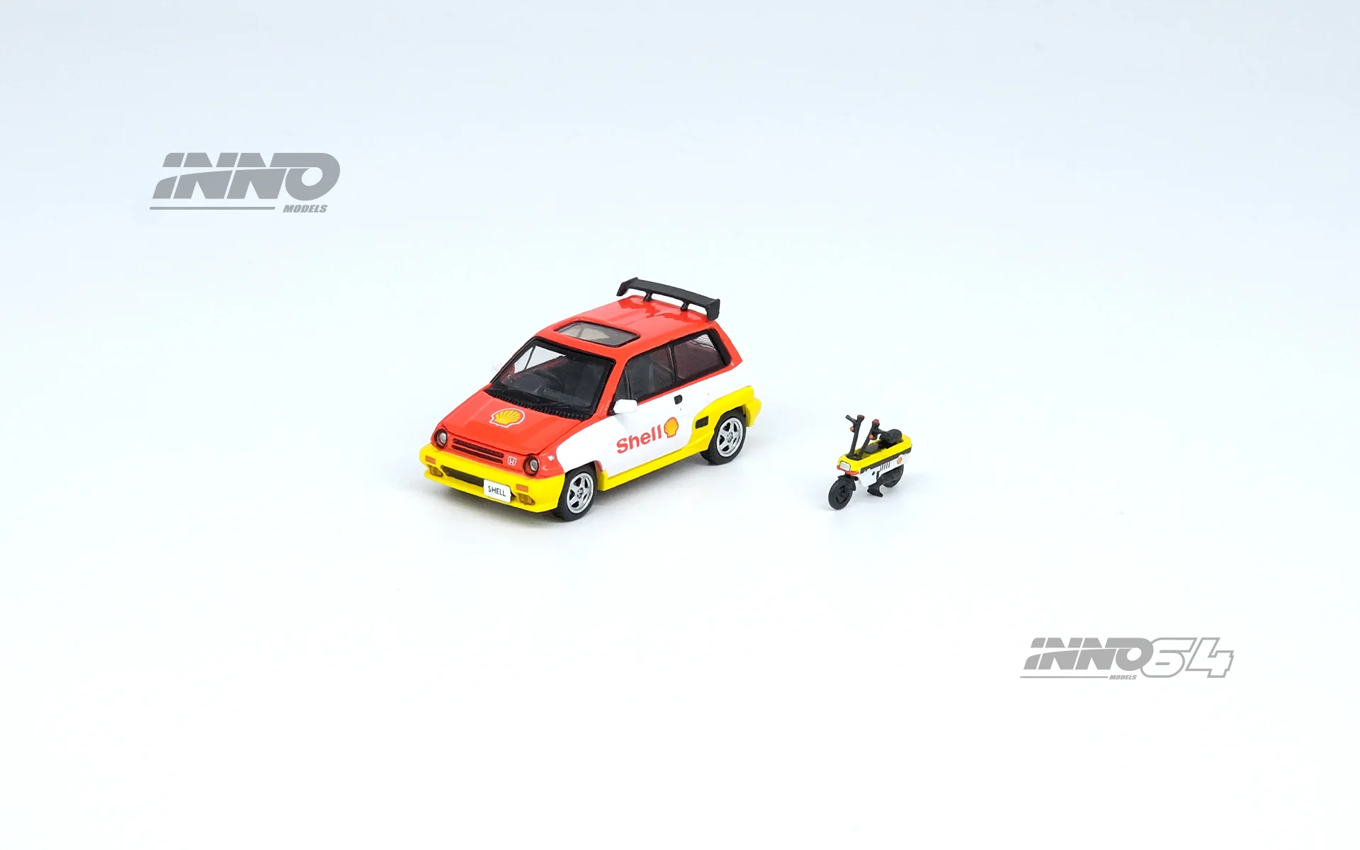 INNO64 1/64 HONDA CITY TURBO II "SHELL"  With "SHELL" MOTOCOMPO IN64-CITYII-SHELL - Image 2