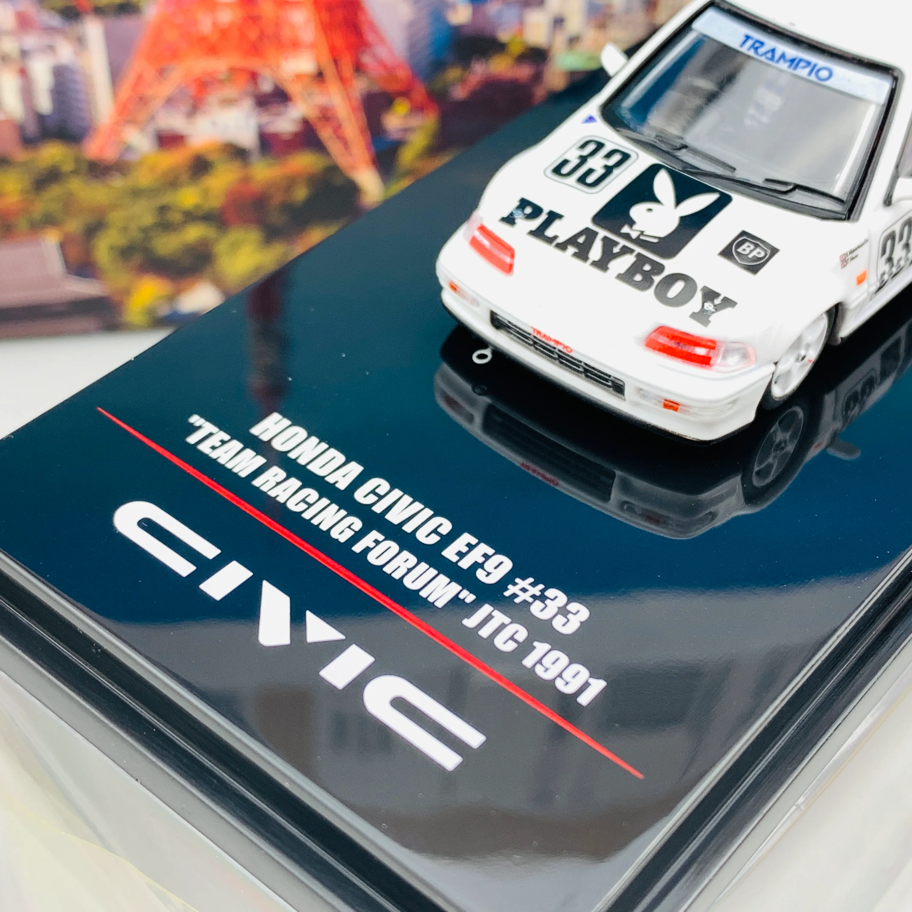 INNO64 1/64 HONDA CIVIC EF9 #33 "Team Racing Forum" JTC 1991 IN64-EF9-PRT91 - Image 3