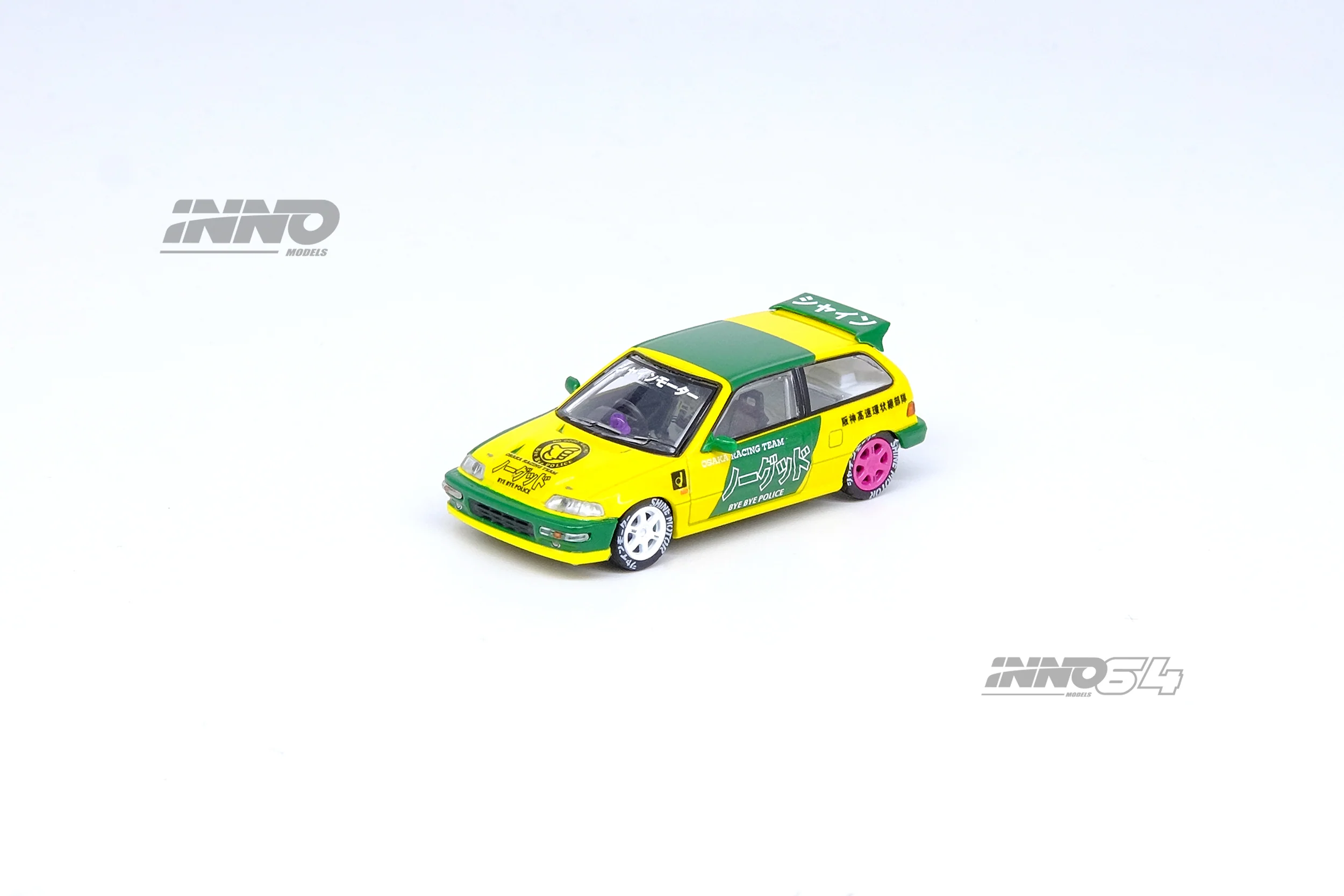 INNO64 1/64 HONDA CIVIC EF9 "NO GOOD RACING" OSAKA AUTO MESSE 2019 With Figure IN64-EF9-JDM13 - Image 5