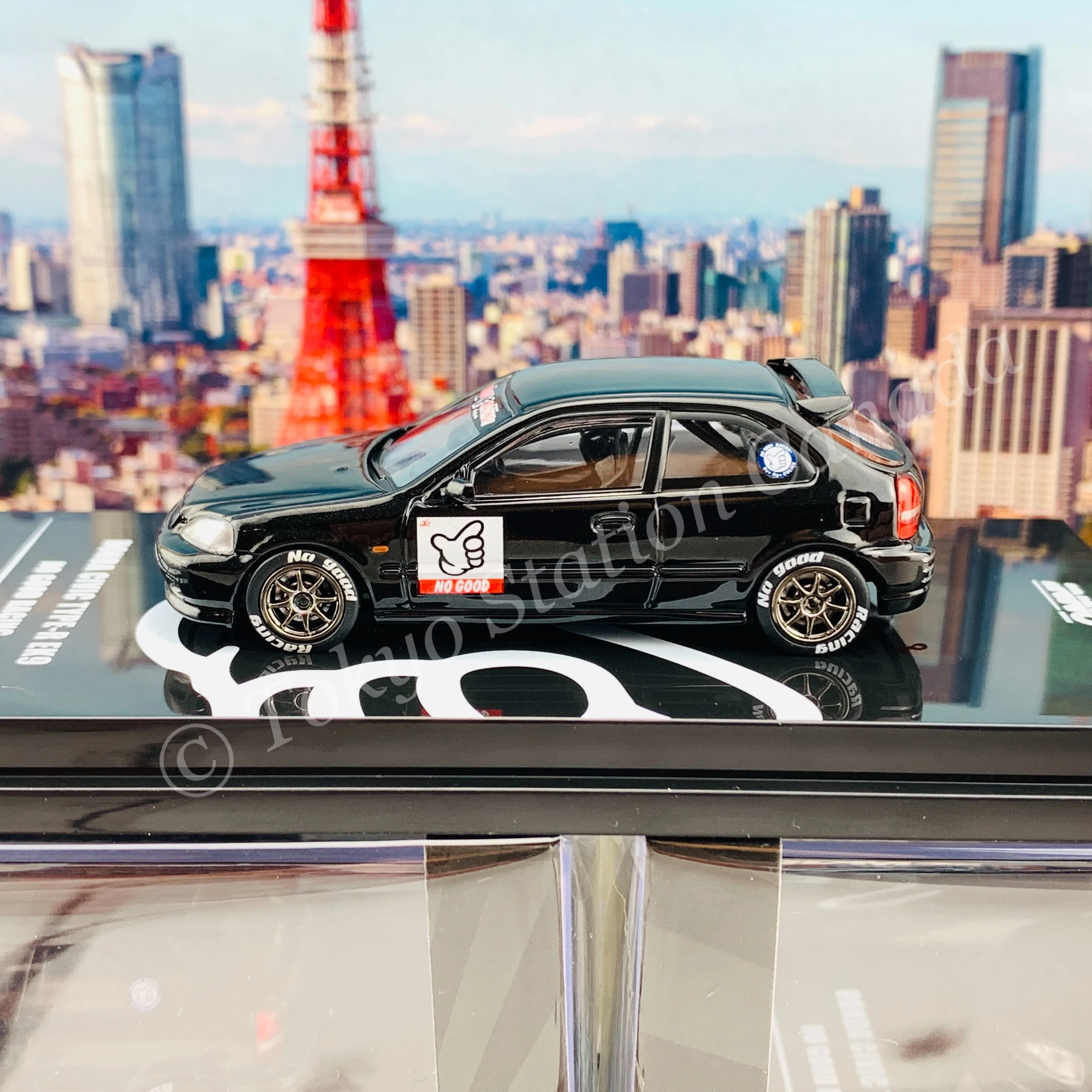 INNO64 1/64 HONDA CIVIC Type-R EK9 NO GOOD RACING IN64-EK9-JDM10 - Image 2