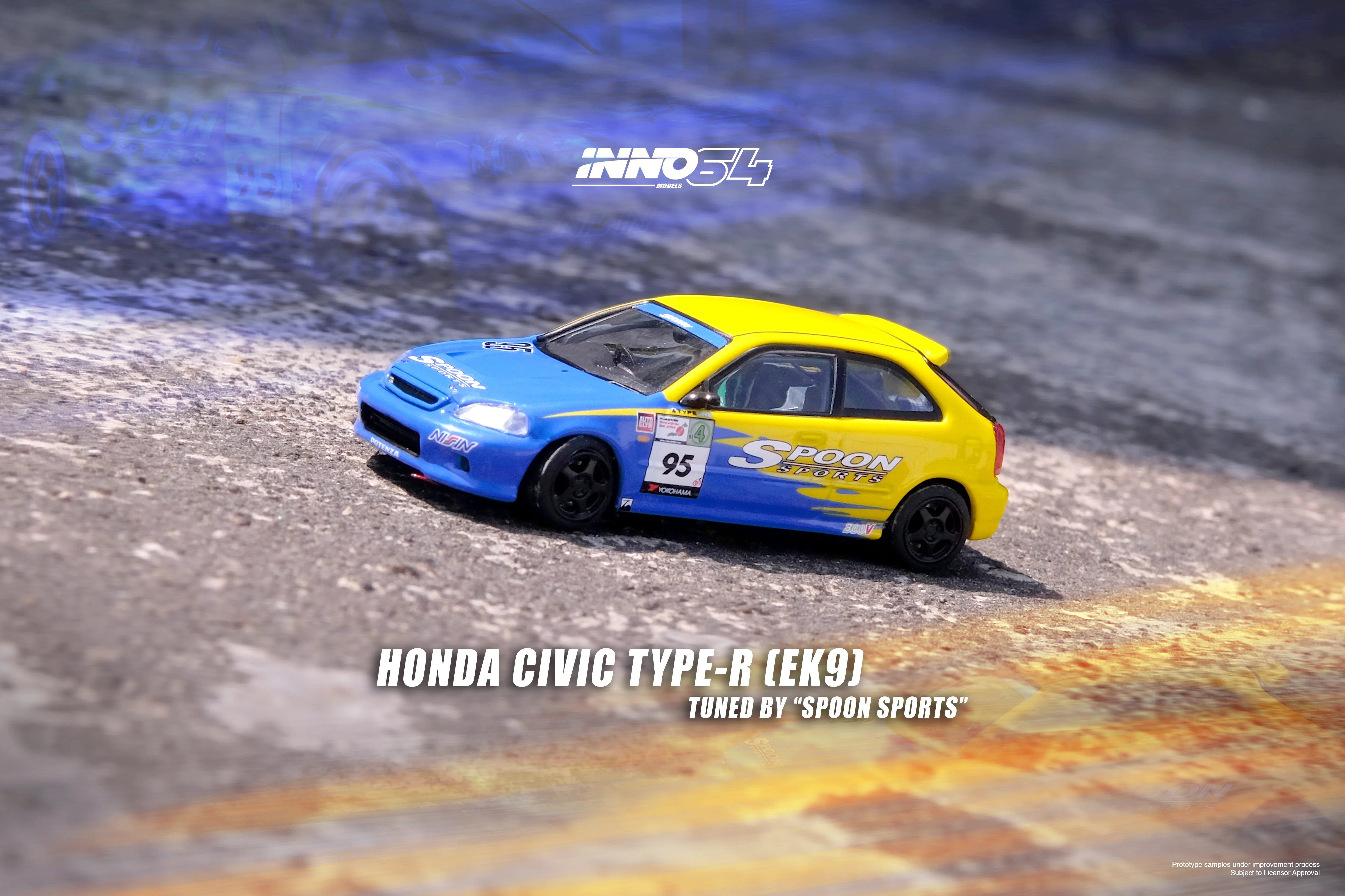 INNO64 1/64 HONDA CIVIC TYPE-R )EK9) Tuned by "SPOON SPORTS" IN64-EK9-SP - Image 2