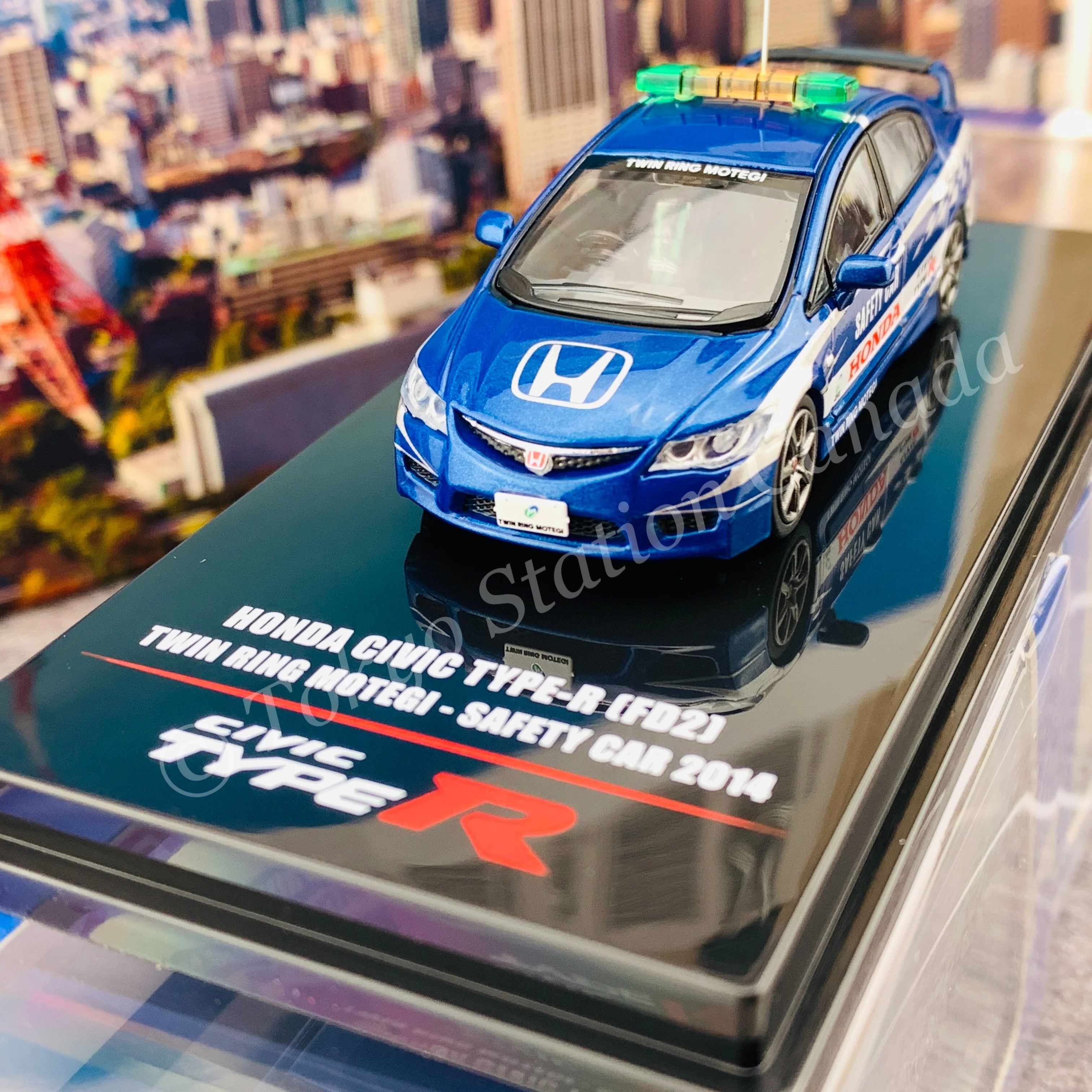 INNO64 1/64 HONDA CIVIC Type-R FD2 Twin Ring Motegi Safety Car 2014 IN64-FD2-TRMSC - Image 3