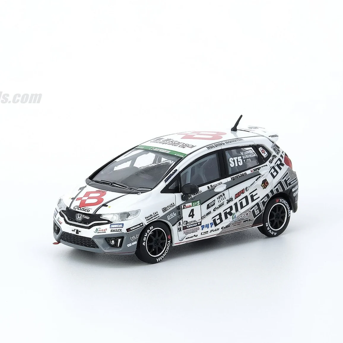 INNO64 1/64 HONDA FIT 3 RS #4 "BRIDE" Super Taikyu 2017 IN64-GK5-4ST97 - Image 2