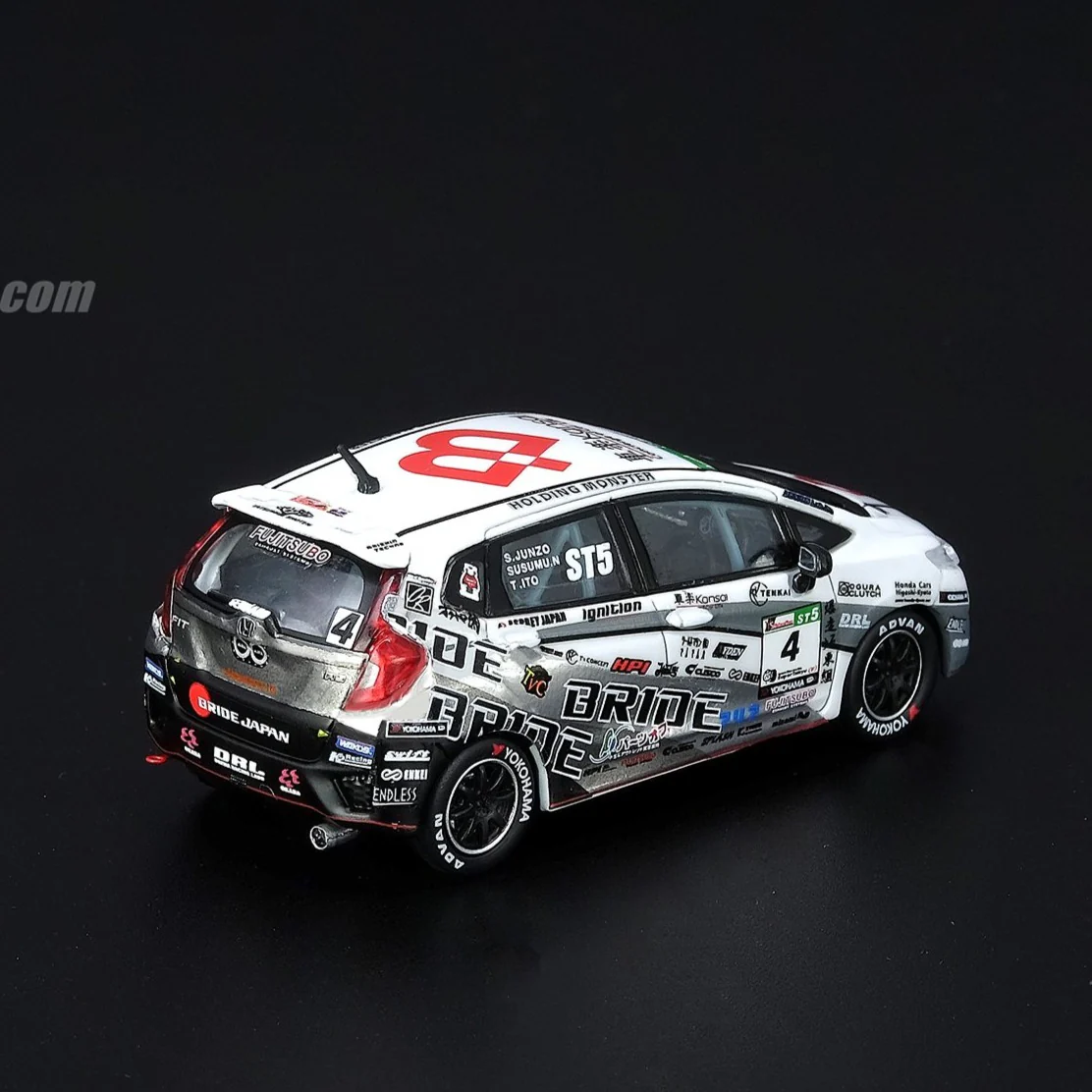 INNO64 1/64 HONDA FIT 3 RS #4 "BRIDE" Super Taikyu 2017 IN64-GK5-4ST97 - Image 4
