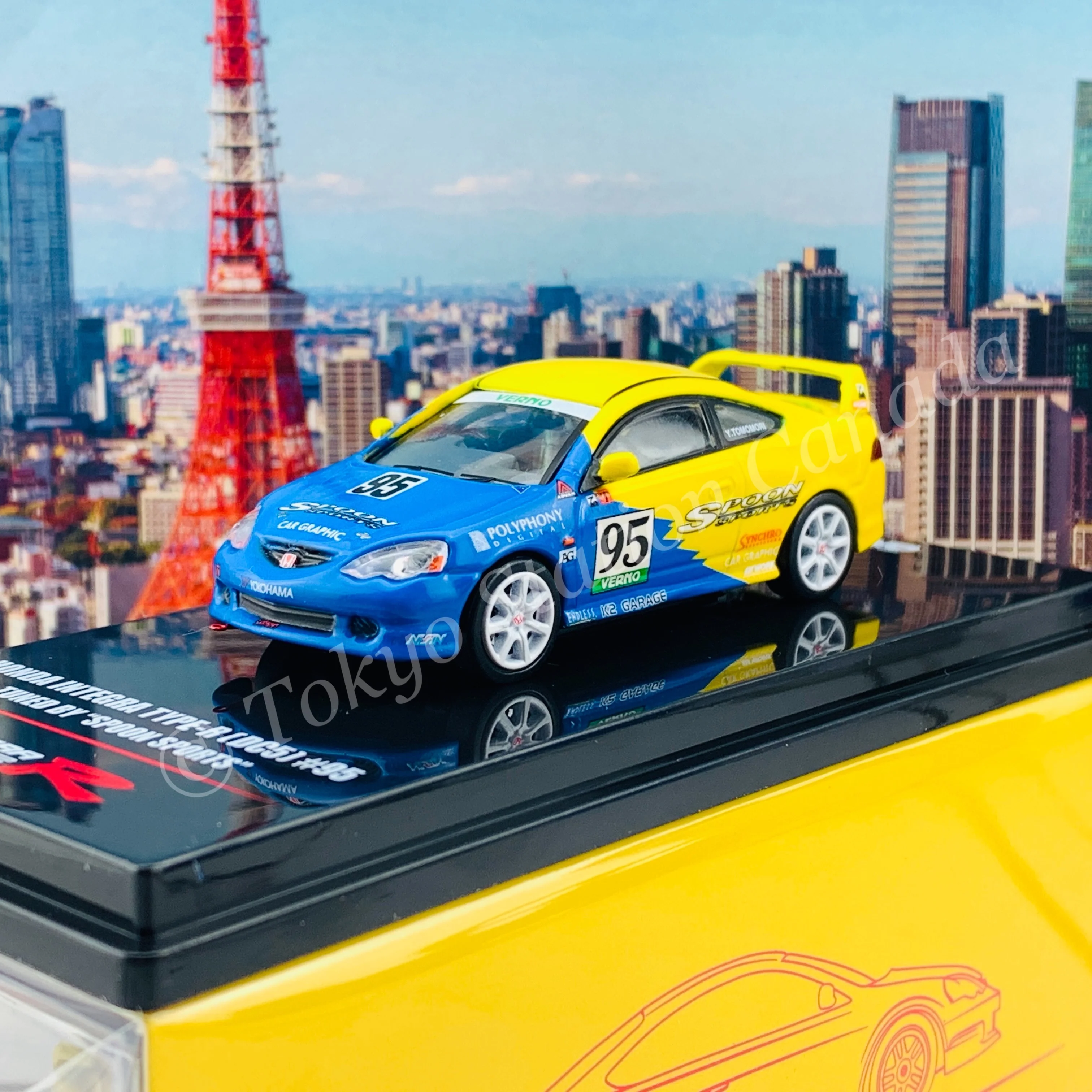 INNO64 1/64 HONDA INTEGRA Type-R DC5 Tuned By "SPOON SPORTS" IN64-DC5-SP - Image 2