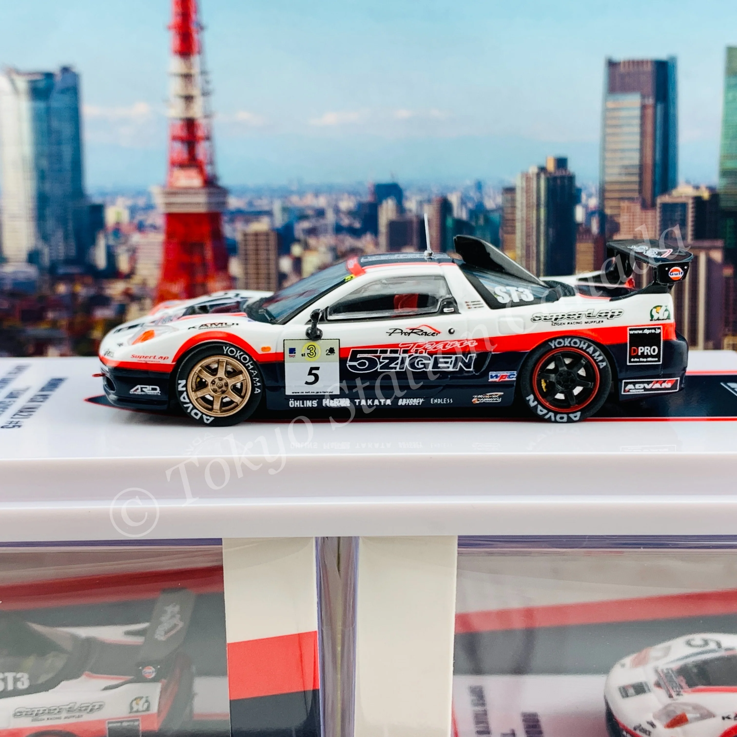 INNO64 1/64 HONDA NSX (NA2) #5 "Team 5ZIGEN" Super Taikyu 2009 ST3 Class Winner IN64-NSX2-5ZST - Image 3