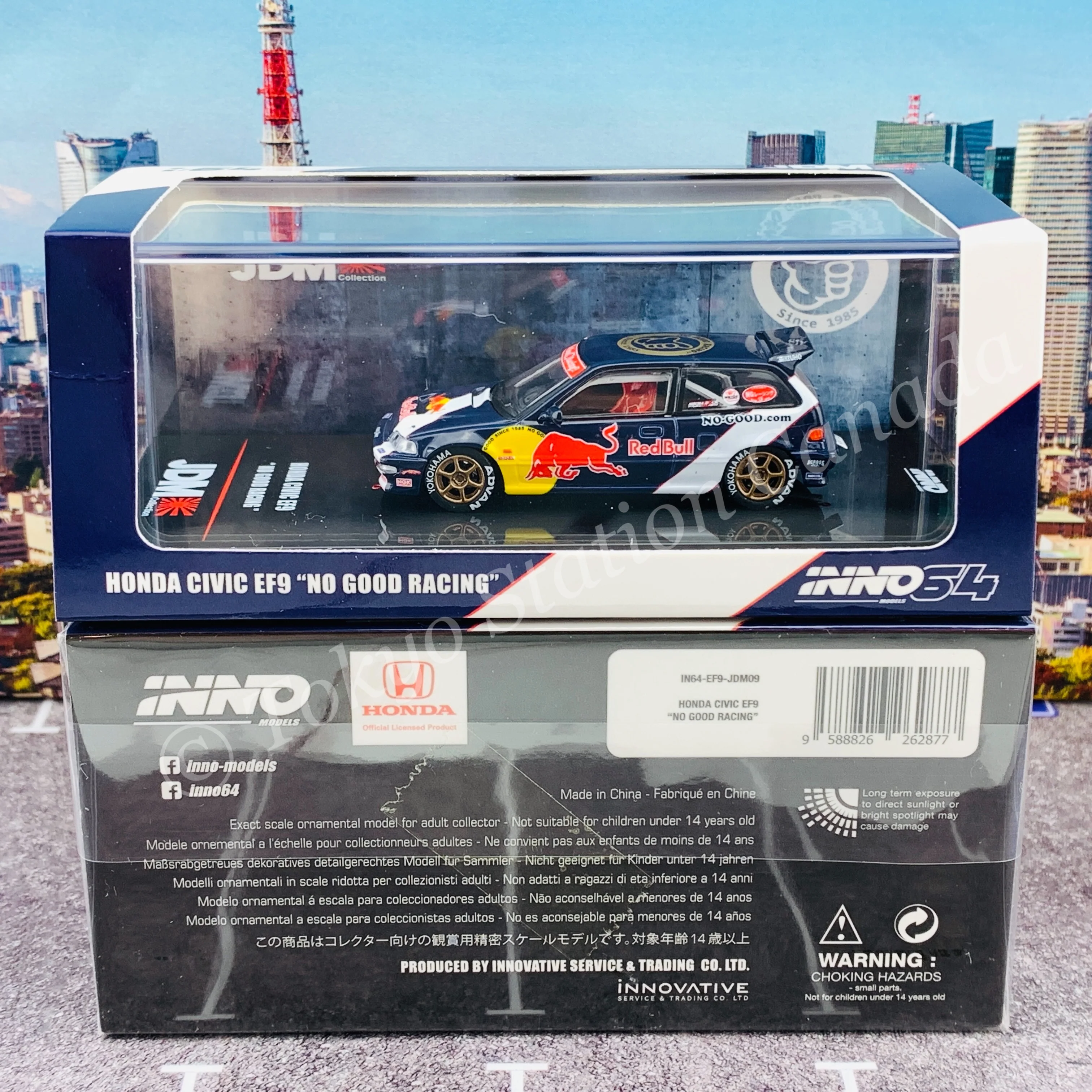 INNO64 1/64 JDM Collection HONDA CIVIC EF9 "NO GOOD RACING" IN64-EF9-JDM09 - Image 6