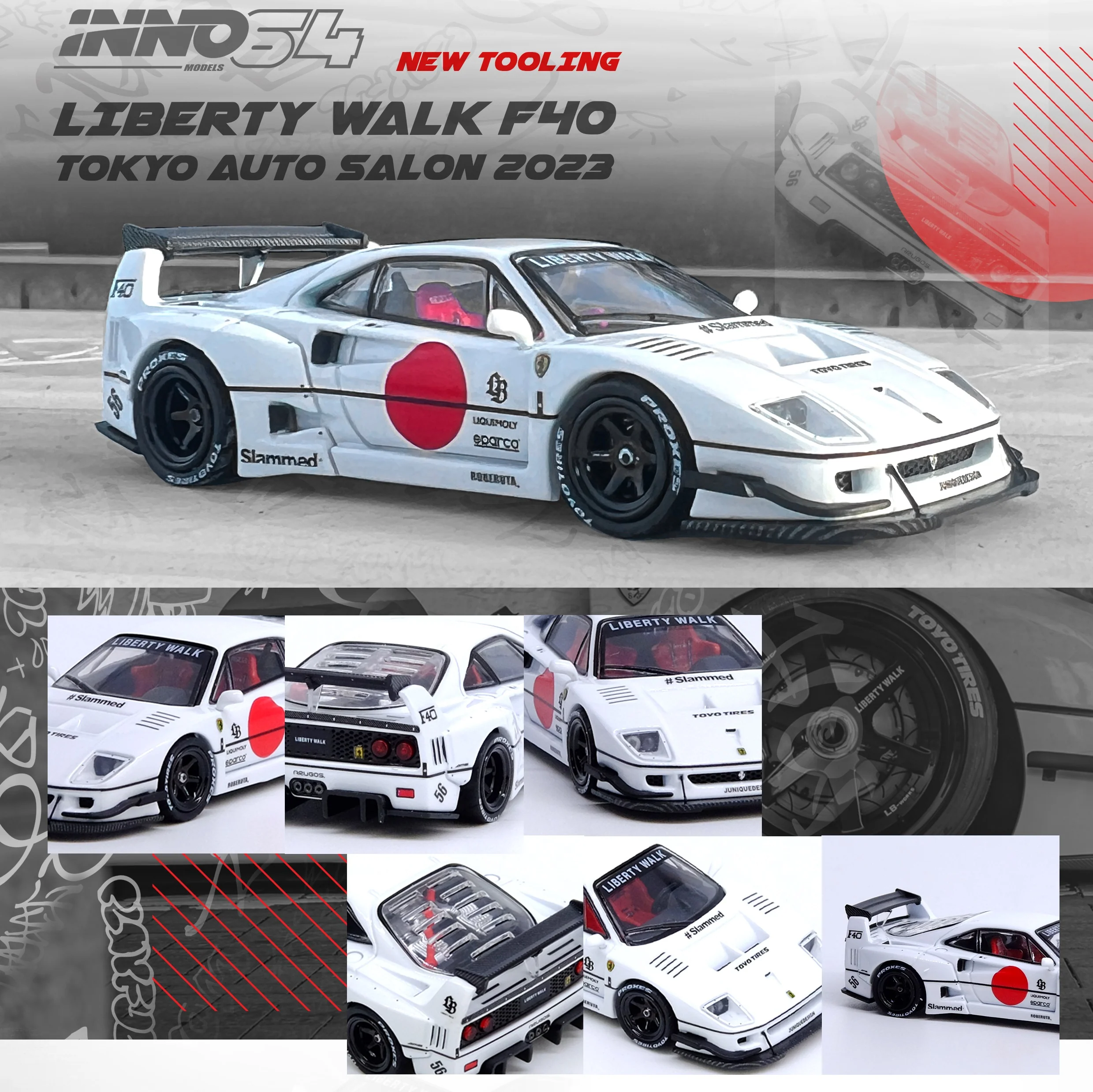 INNO64 1/64 LBWK F40 Tokyo Auto Salon 2023 IN64-LBWKF40-TAS23 - Image 2