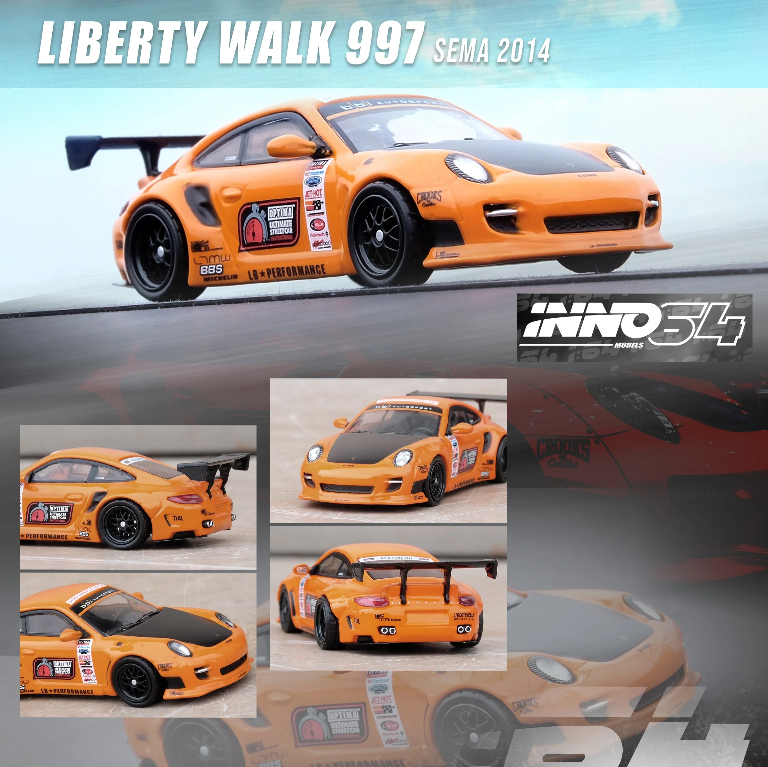 INNO64 1/64 LIBERTY WALK 997 SEMA 2014 IN64-997LB-SEMA