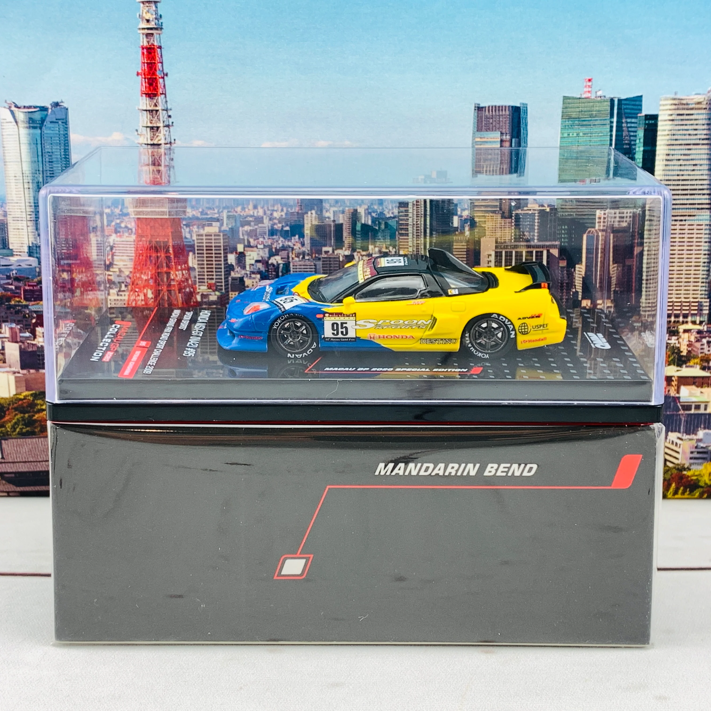 INNO64 1/64 MACAU GP 2020 COLLECTION HONDA NSX GT (NA2) #95 "SPOON SPORTS" Macau Grand Prix 2009 IN64-NSXGT-MGP20SP - Image 6