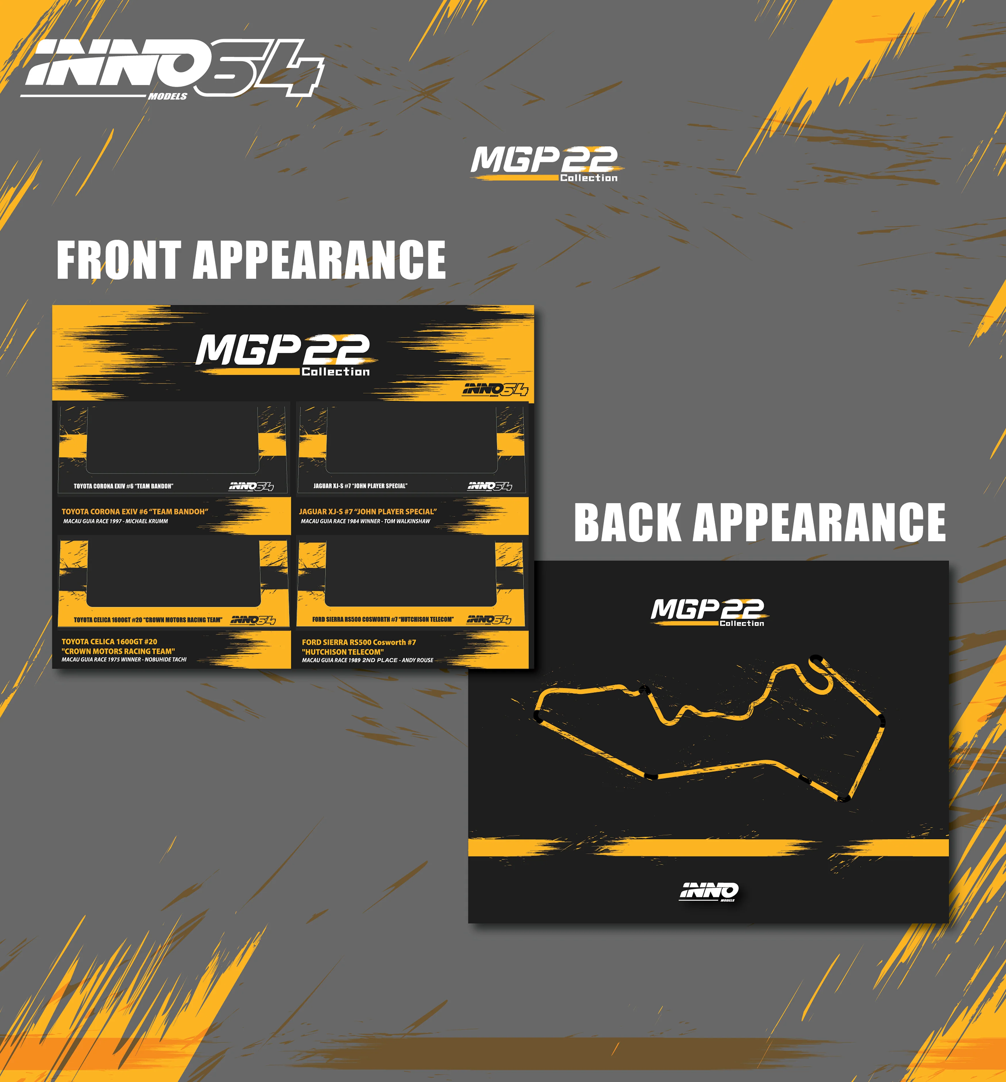 INNO64 1/64 MACAU GRAND PRIX 2022 SPECIAL EDTION BOX SET Limited Produced to 300pcs (with acrylic case) IN64-BOXSET-MGP22 - Image 3