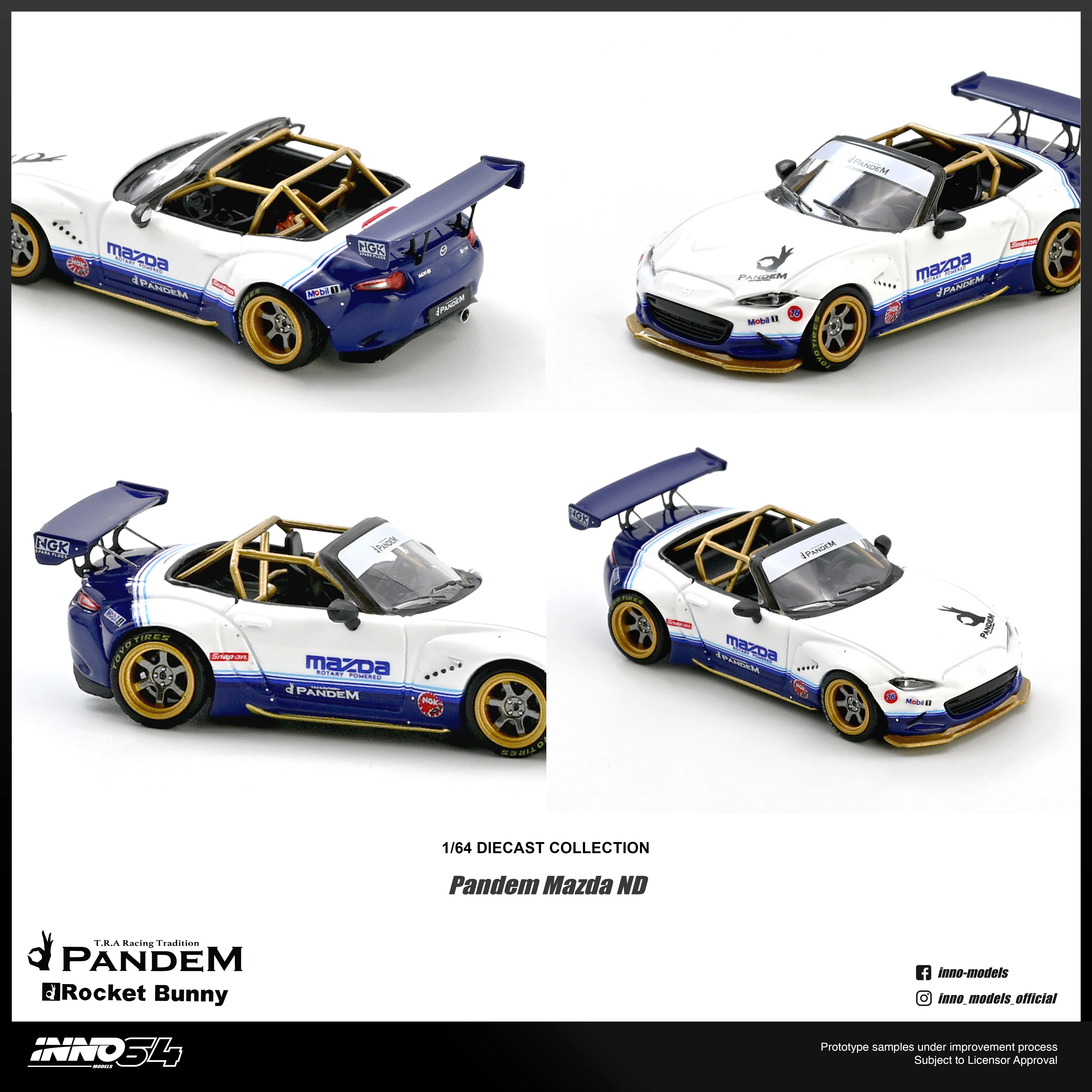 PREORDER INNO64 1/64 Mazda MX-5 (ND) Miata "PANDEM ROCKET BUNNY" V1.0 IN64-MX5P-ND-01 (Approx. Release Date : Q3 2026 subject to the manufacturer's final decision) - Image 2