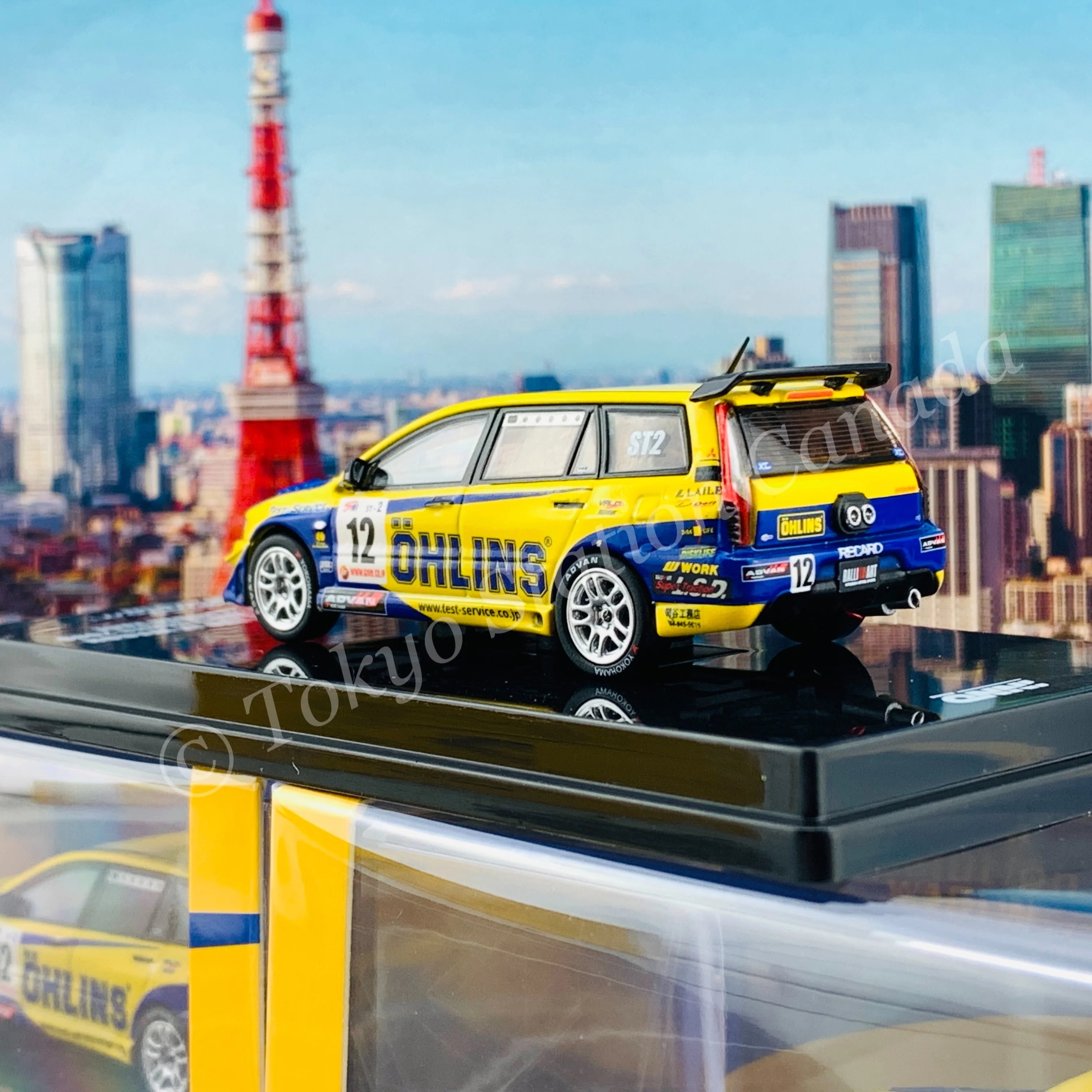 INNO64 1/64 MITSUBISHI LANCER EVOLUTION IX Wagon #12 "OHLINS"  Super Taikyu Series 2006 13th TOKACHI 24hours Race IN64-EVO9W-OHL - Image 5