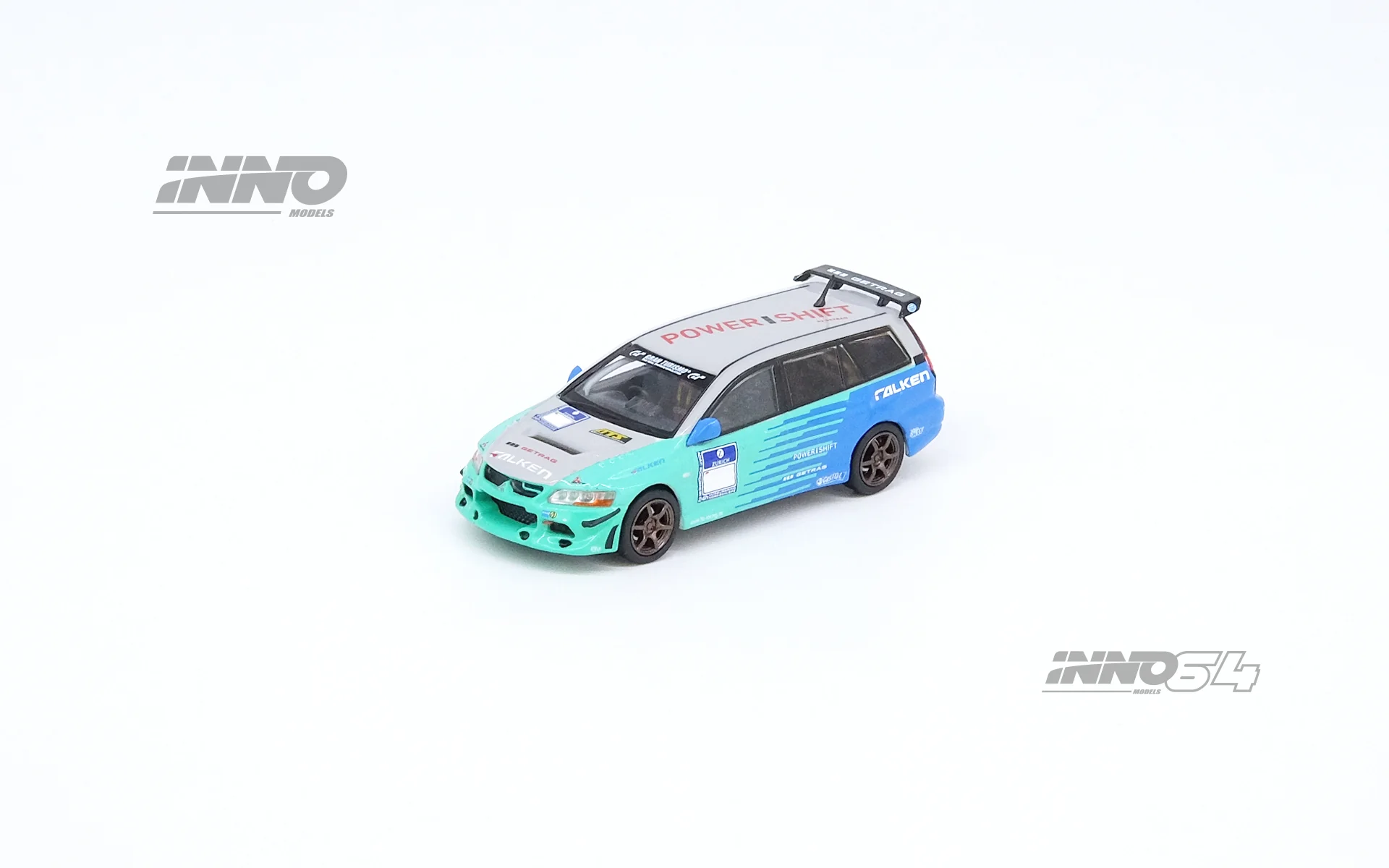 INNO64 1/64 MITSUBISHI LANCER EVOLUTION IX Wagon "FALKEN" Livery IN64-EVO9W-FAL - Image 2