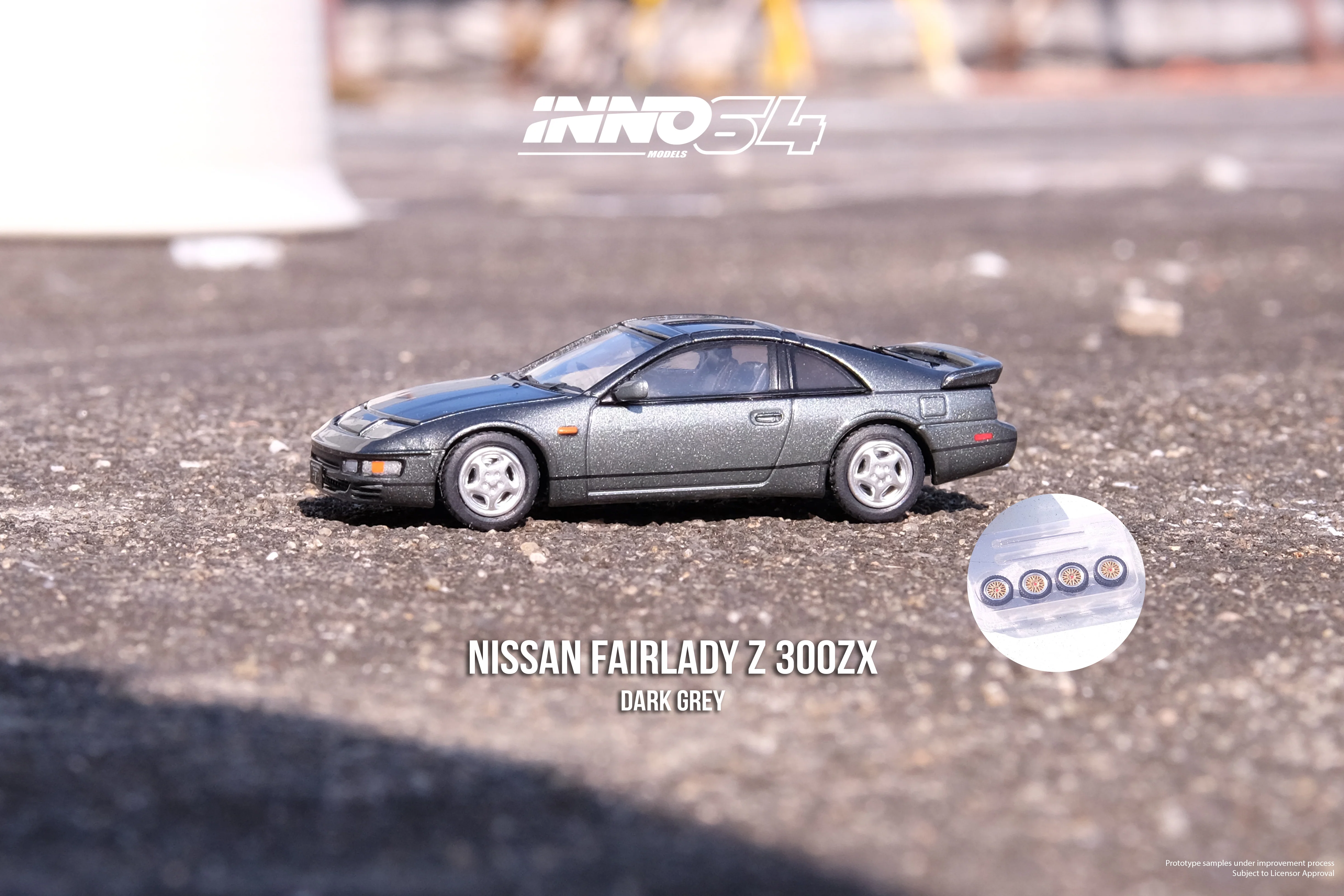 INNO64 1/64 NISSAN 300ZX (Z32) Oxford Grey Metallic IN64-300ZX-OGM - Image 2
