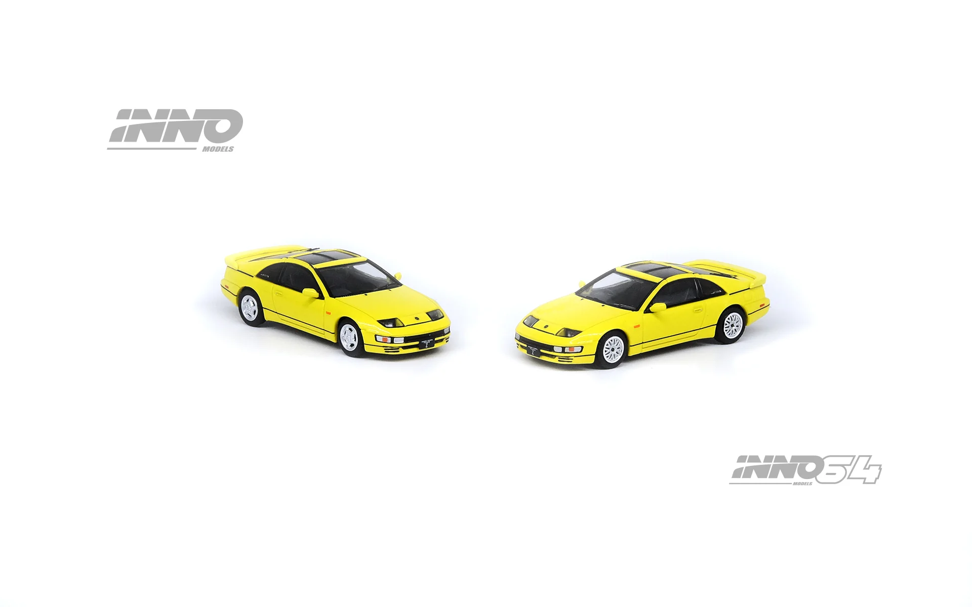 INNO64 1/64 NISSAN FAIRLADY Z (Z32) Yellow Pearlglow With Extra Wheels IN64-300ZX-YLPG - Image 2