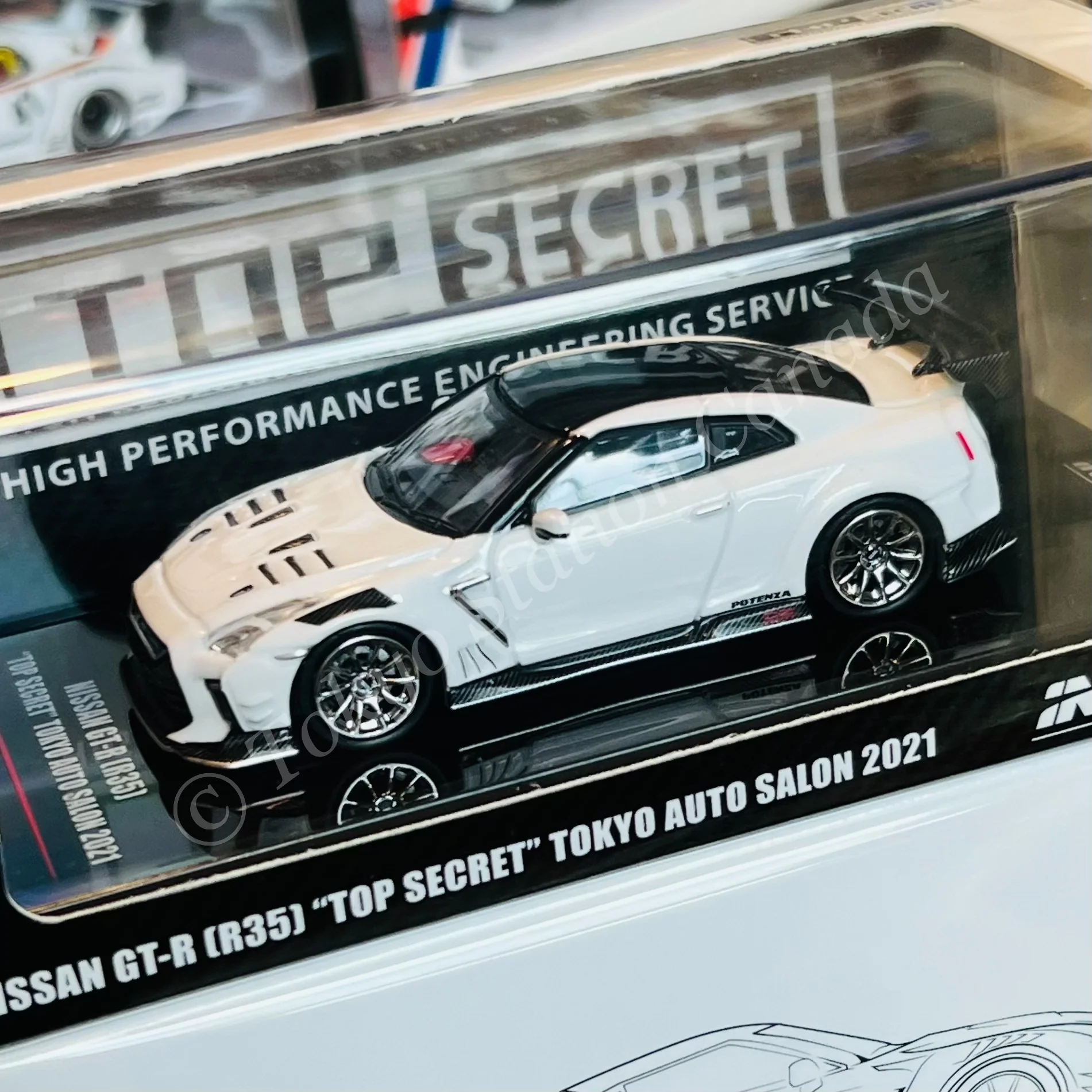 INNO64 1/64 NISSAN GT-R (R35) "TOP SECRET" Tokyo Auto Salon 2021  IN64-R35TS-TAS2021 - Image 2