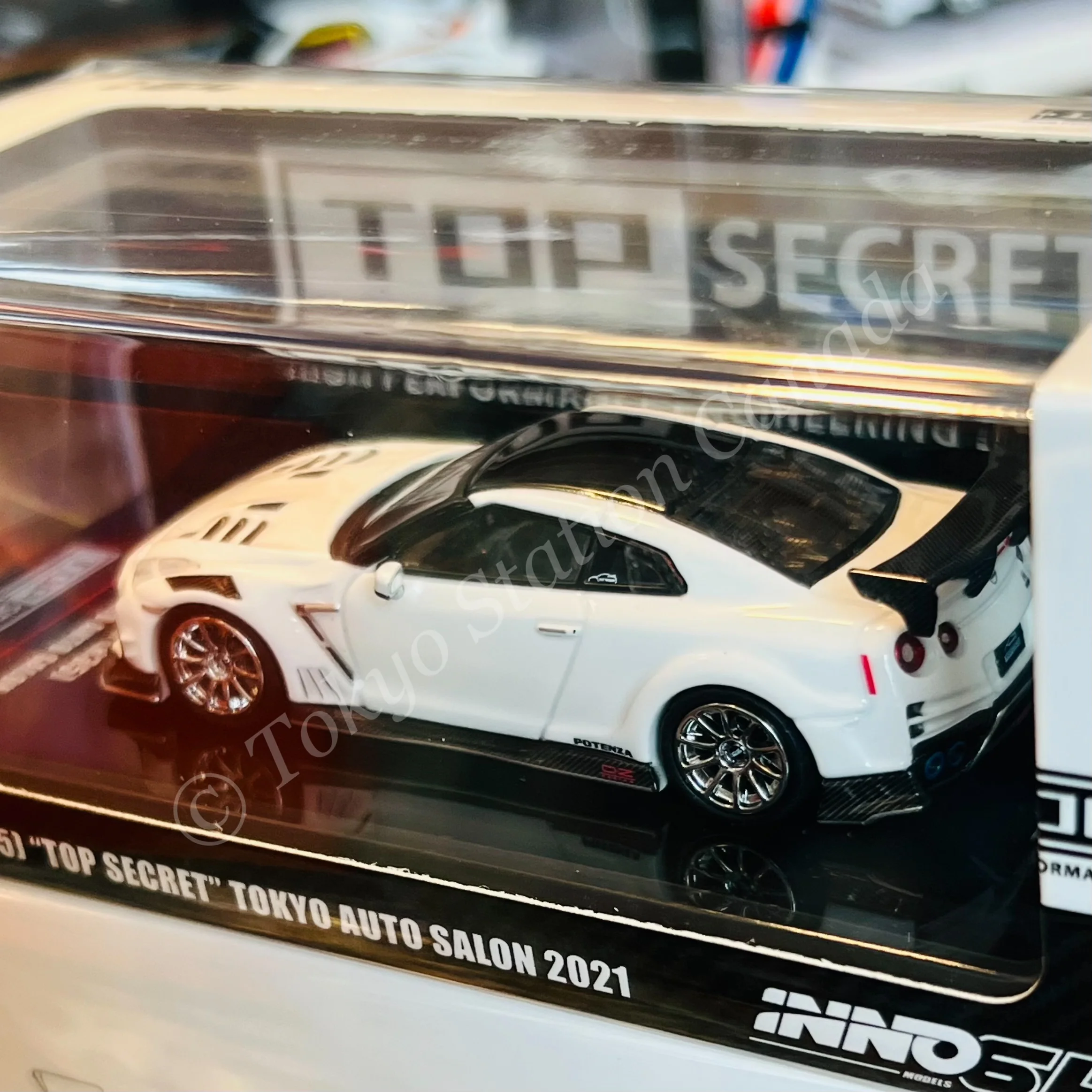 INNO64 1/64 NISSAN GT-R (R35) "TOP SECRET" Tokyo Auto Salon 2021  IN64-R35TS-TAS2021 - Image 3