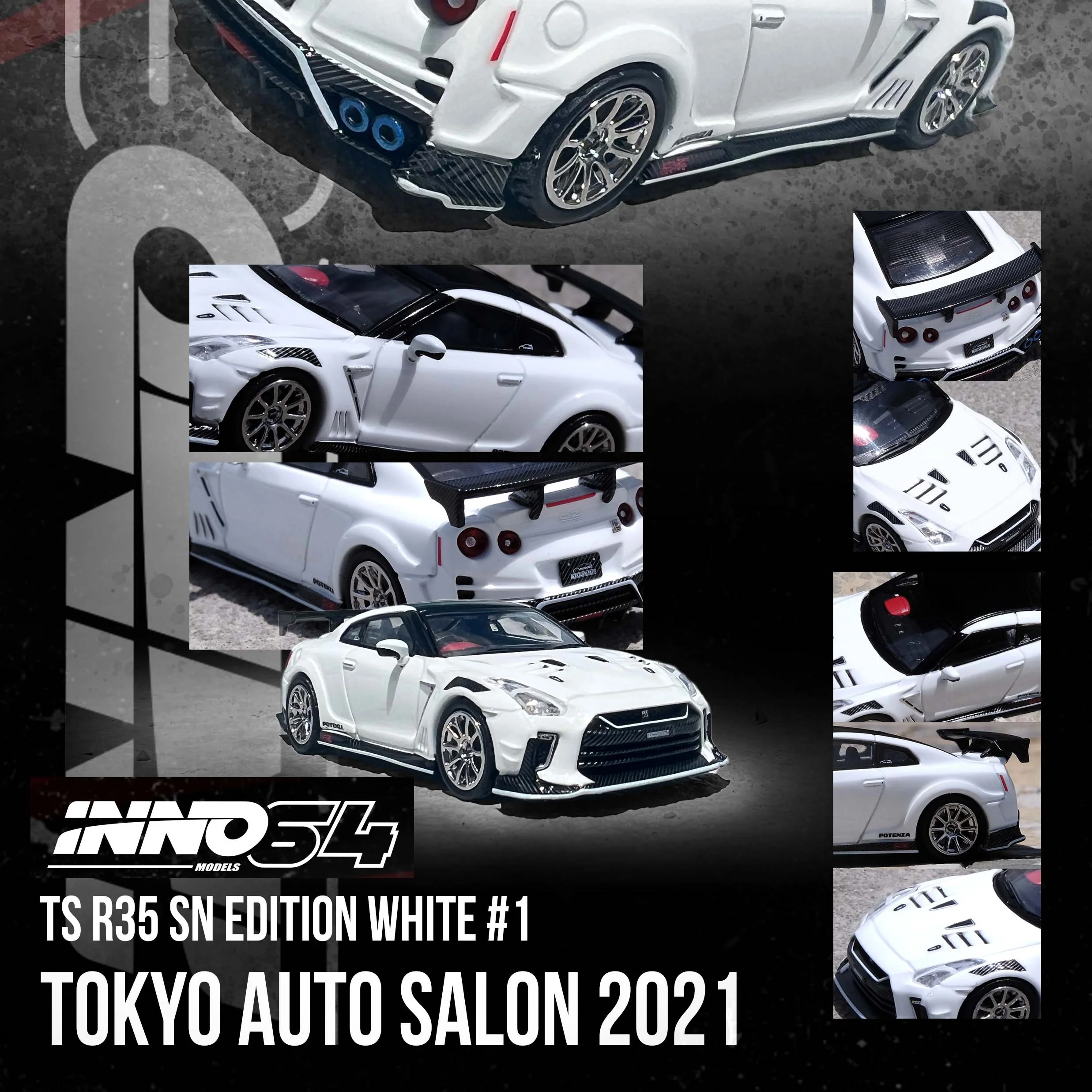 INNO64 1/64 NISSAN GT-R (R35) "TOP SECRET" Tokyo Auto Salon 2021  IN64-R35TS-TAS2021 - Image 4