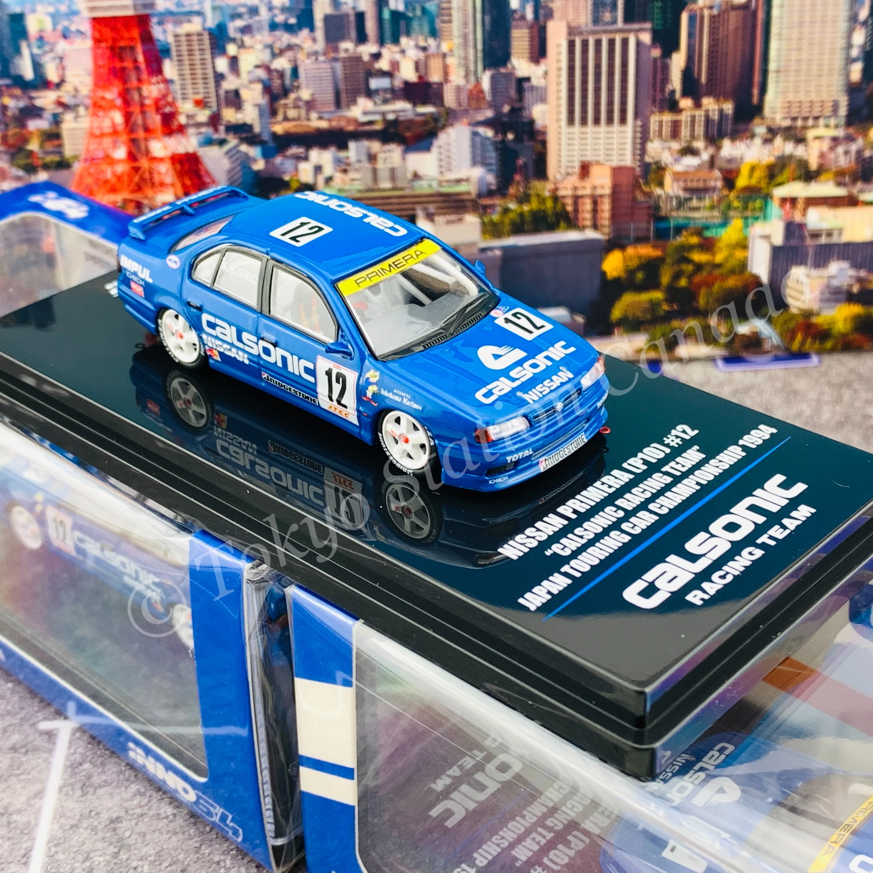 INNO64 1/64 NISSAN PRIMERA (P10) #12 "CALSONIC"  JTCC 1994 IN64-P10-CA12 - Image 5