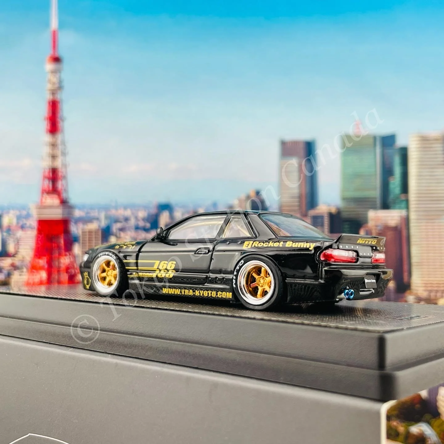 INNO64 1/64 NISSAN SILVIA S13 PANDEM ROCKET BUNNY Black IN64-S13V1-BLA - Image 4