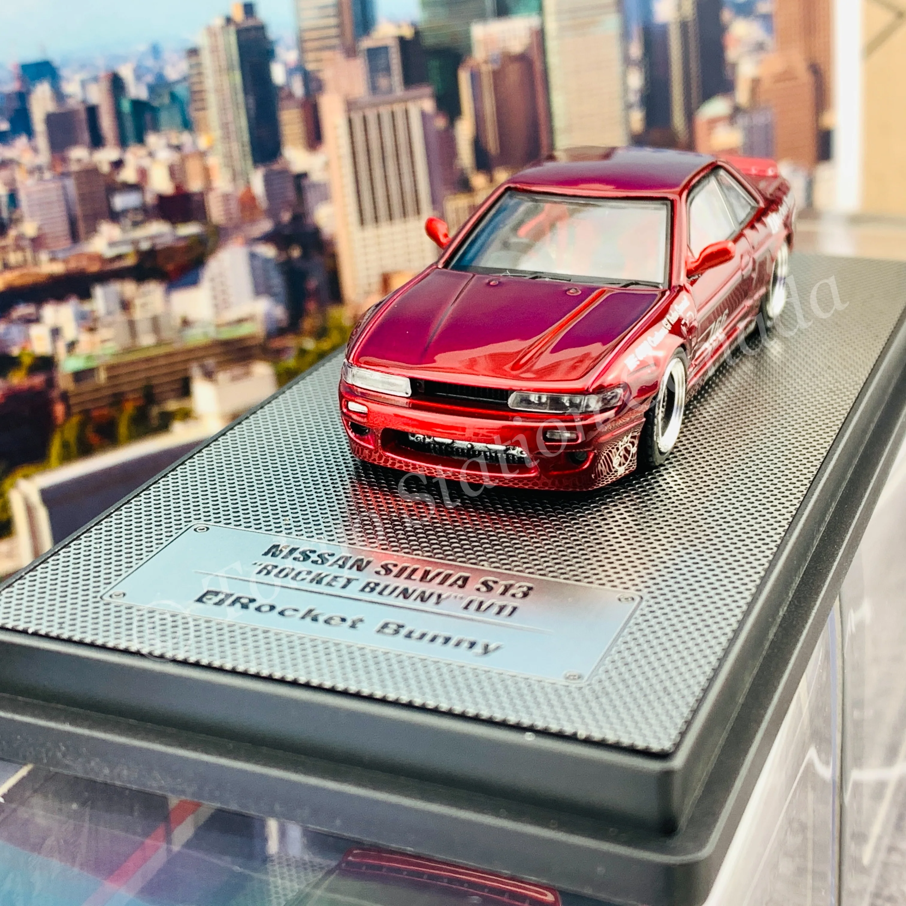 INNO64 1/64 NISSAN SILVIA S13 PANEM ROCKET BUNNY V1  Red Metallic IN64-S13V1-RED - Image 3